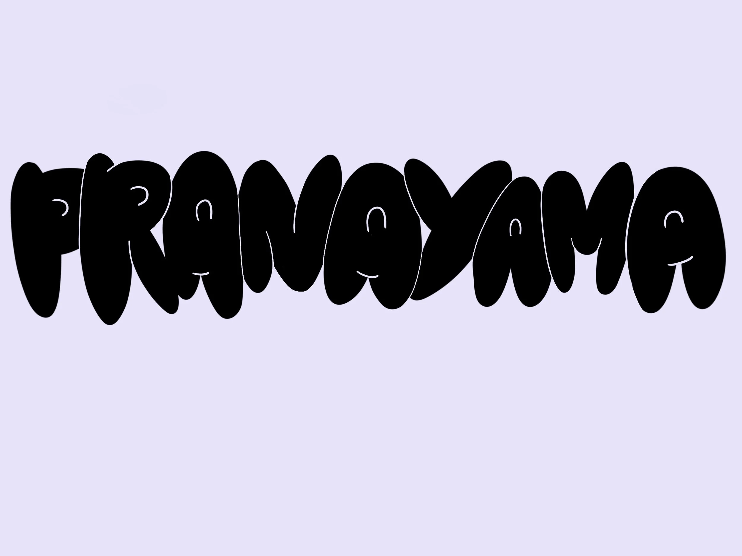 8 Limbs of Yoga Hand-drawn Typeface: Pranayama