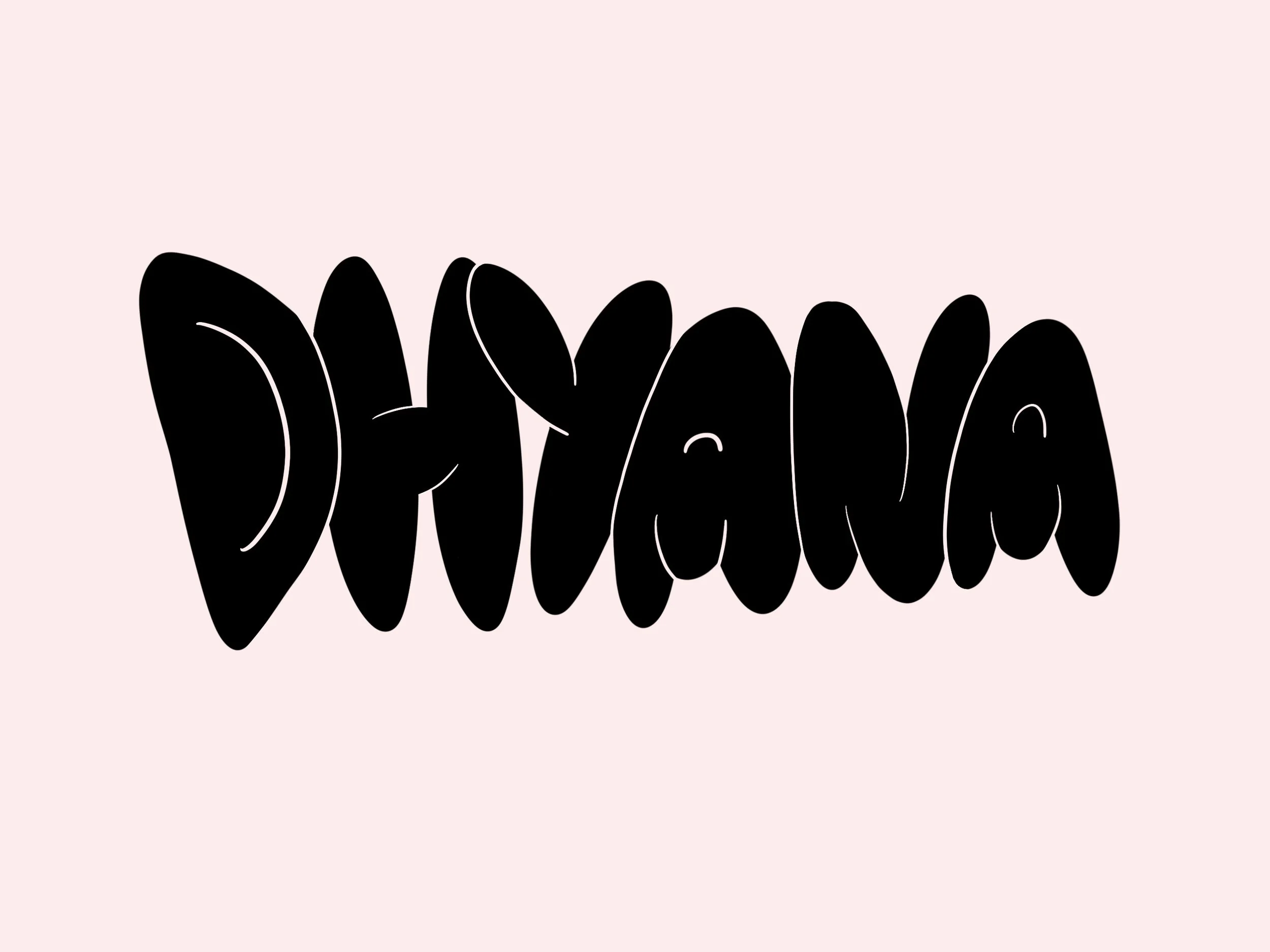 8 Limbs of Yoga Hand-drawn Typeface: Dhyana