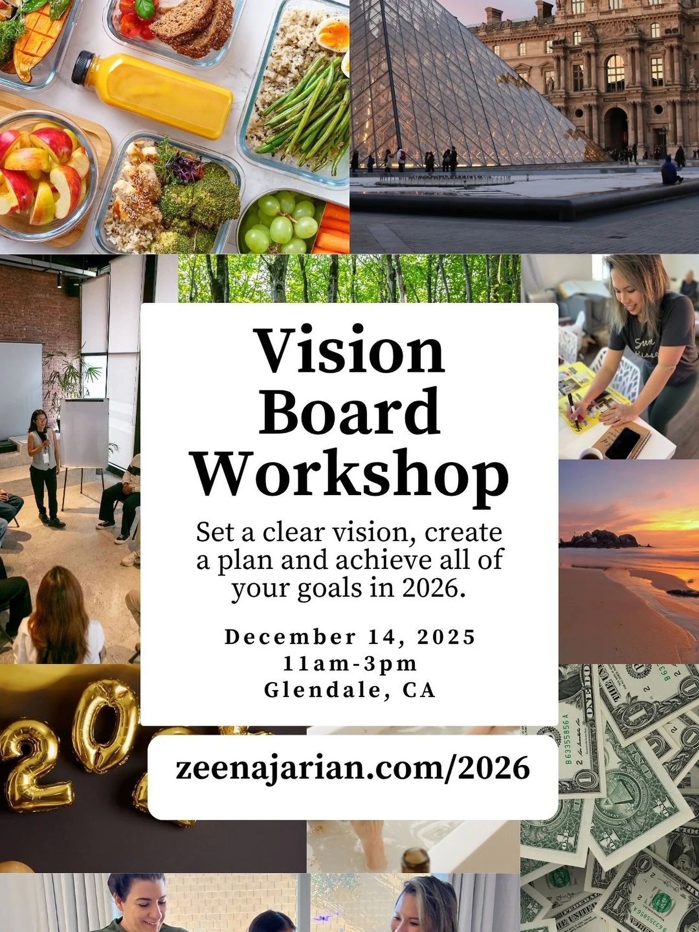 Most people drift through the year with no clarity.

You&rsquo;re not &ldquo;most people.&rdquo;

My Vision Board Workshop will help you get clear on what you want, why you want it, and how to align your daily habits with your future self.

Your visi