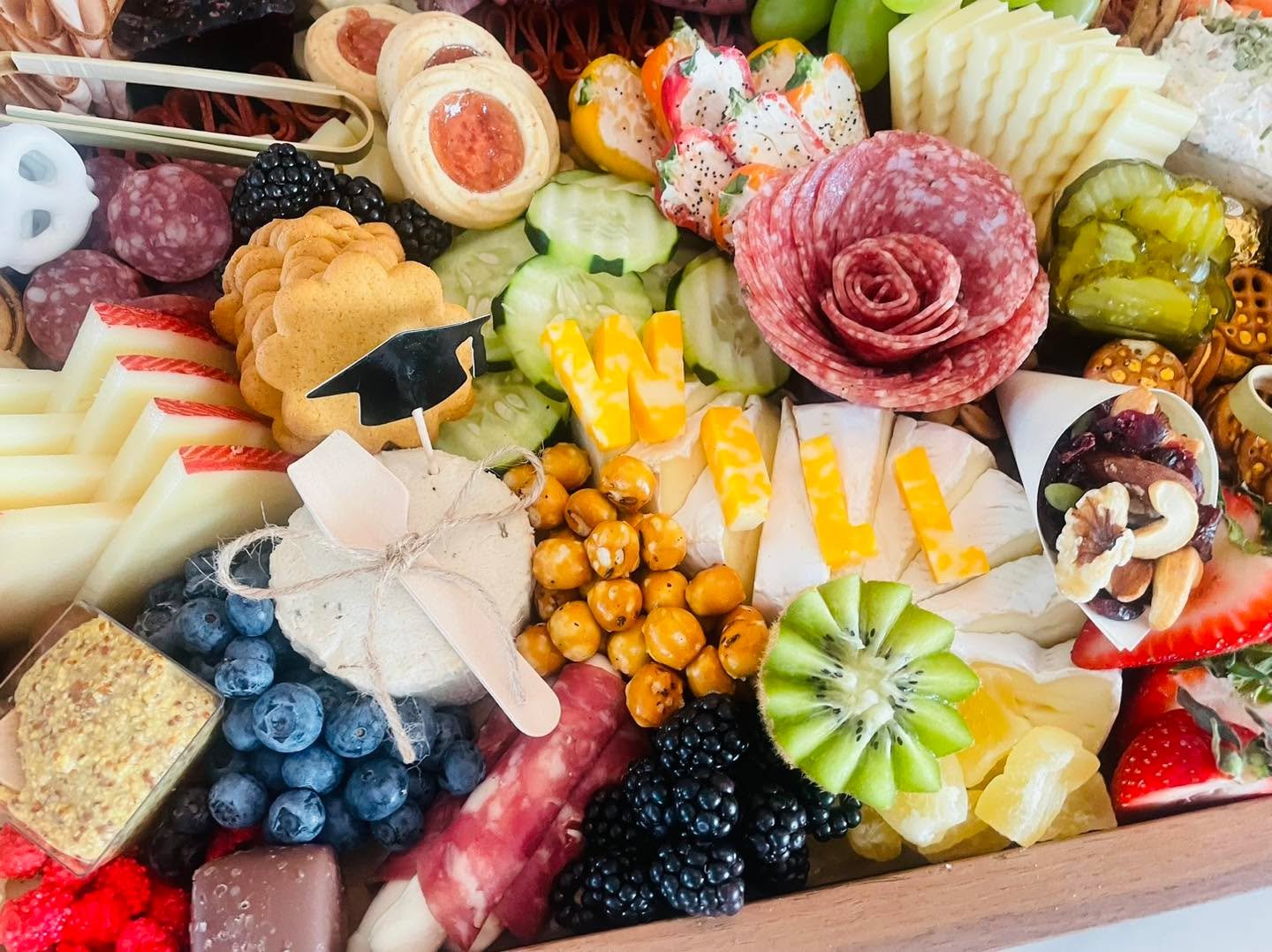OUR (Sweets & Meats) world has been on FIRE!!! 🔥 Charcuterie world is a WILDFIRE!! We are so thankful for all of the orders and are ready to book your summertime fun!!
The charcuterie cart is FUUUUUNNN!! Boards are the BOMB!!! And options are