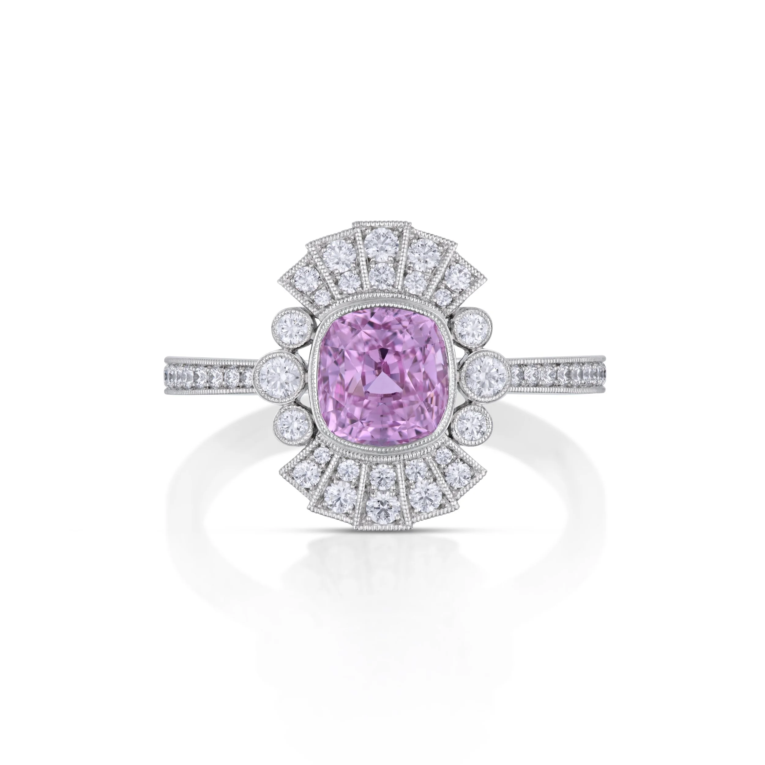 Dunn and co Pink Sapphire ring photographed by Jeff Mason