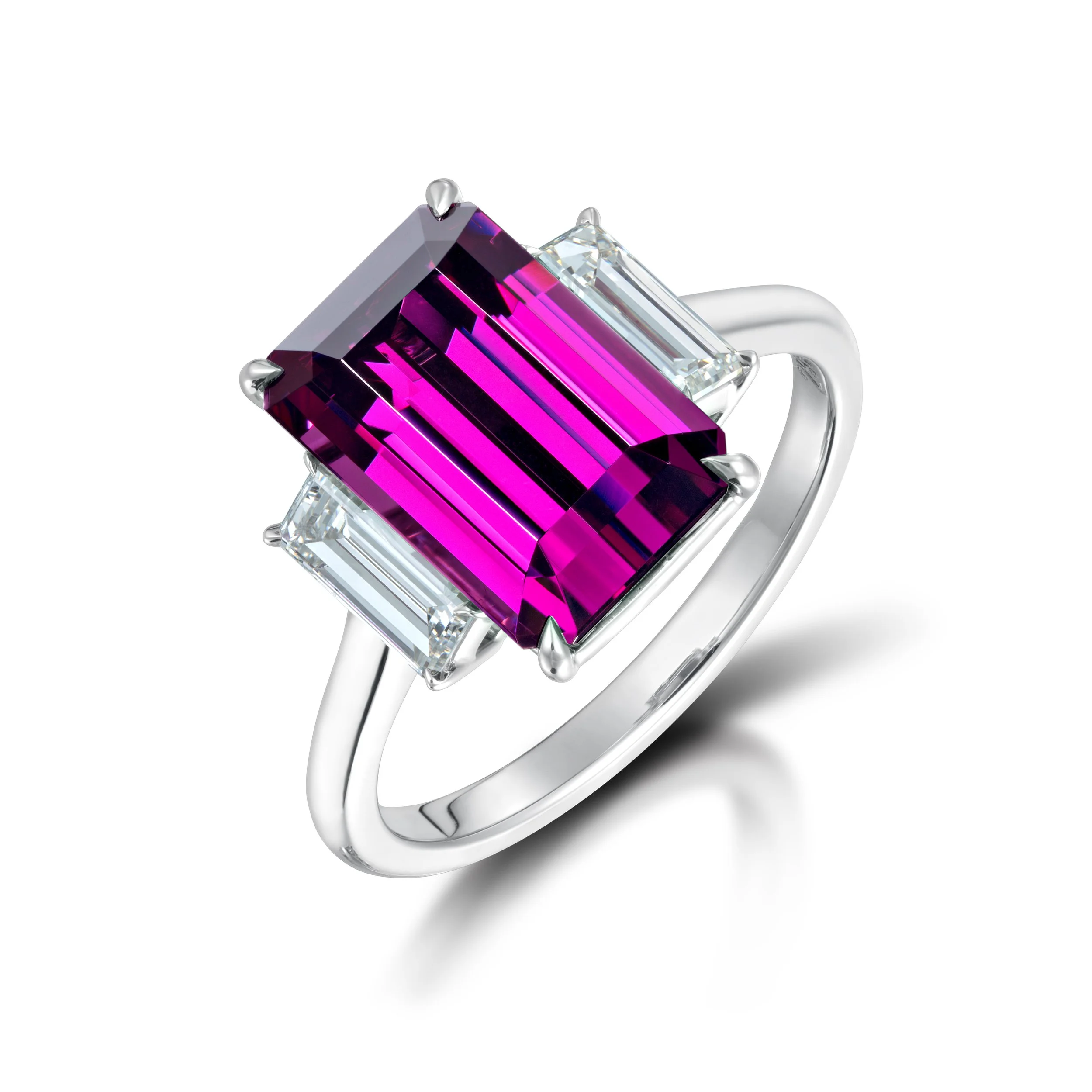 5.41 carat Royal Purple Garnet ring up