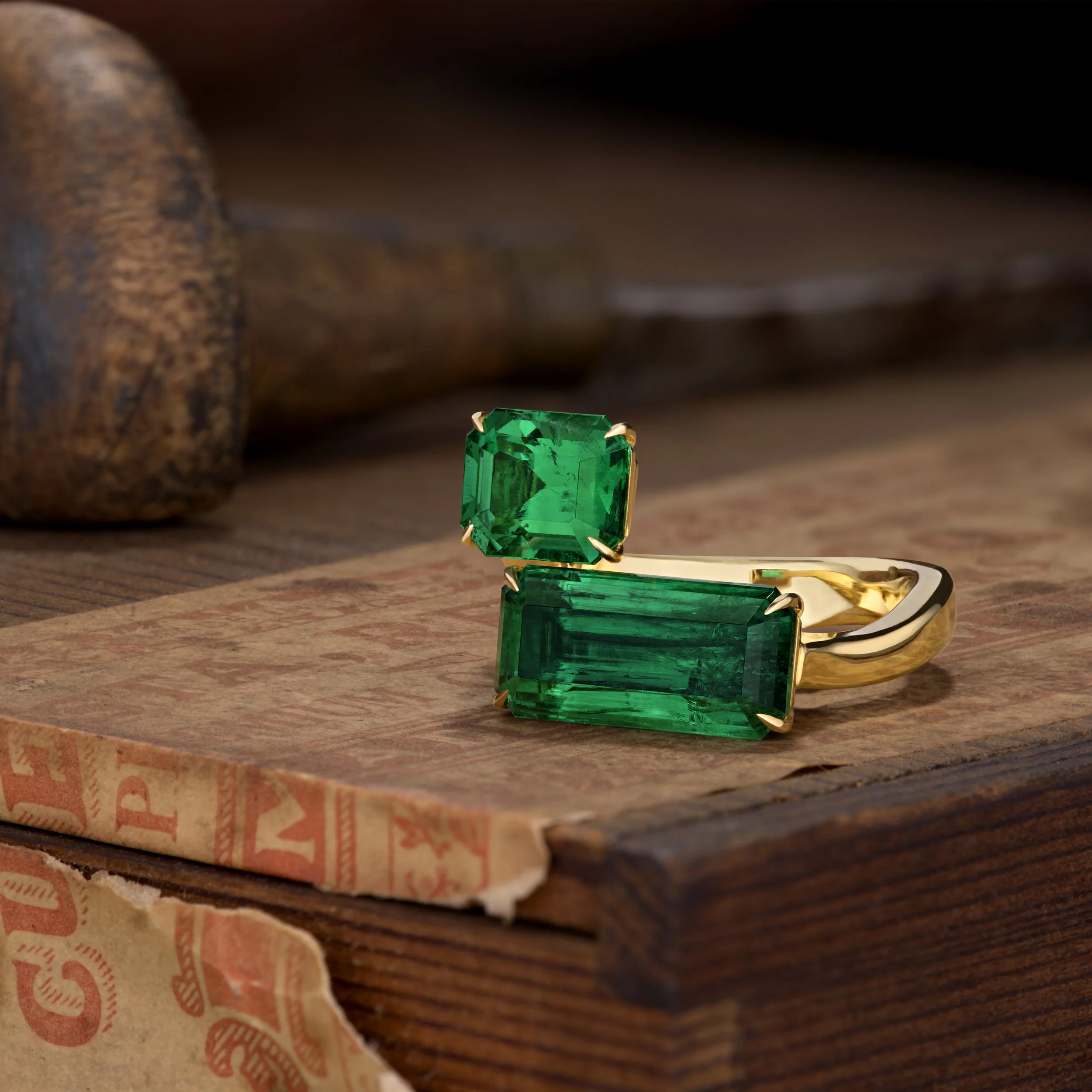 4.56 carat Emerald cut emerald and 1.83 carat emerald cut emerald 