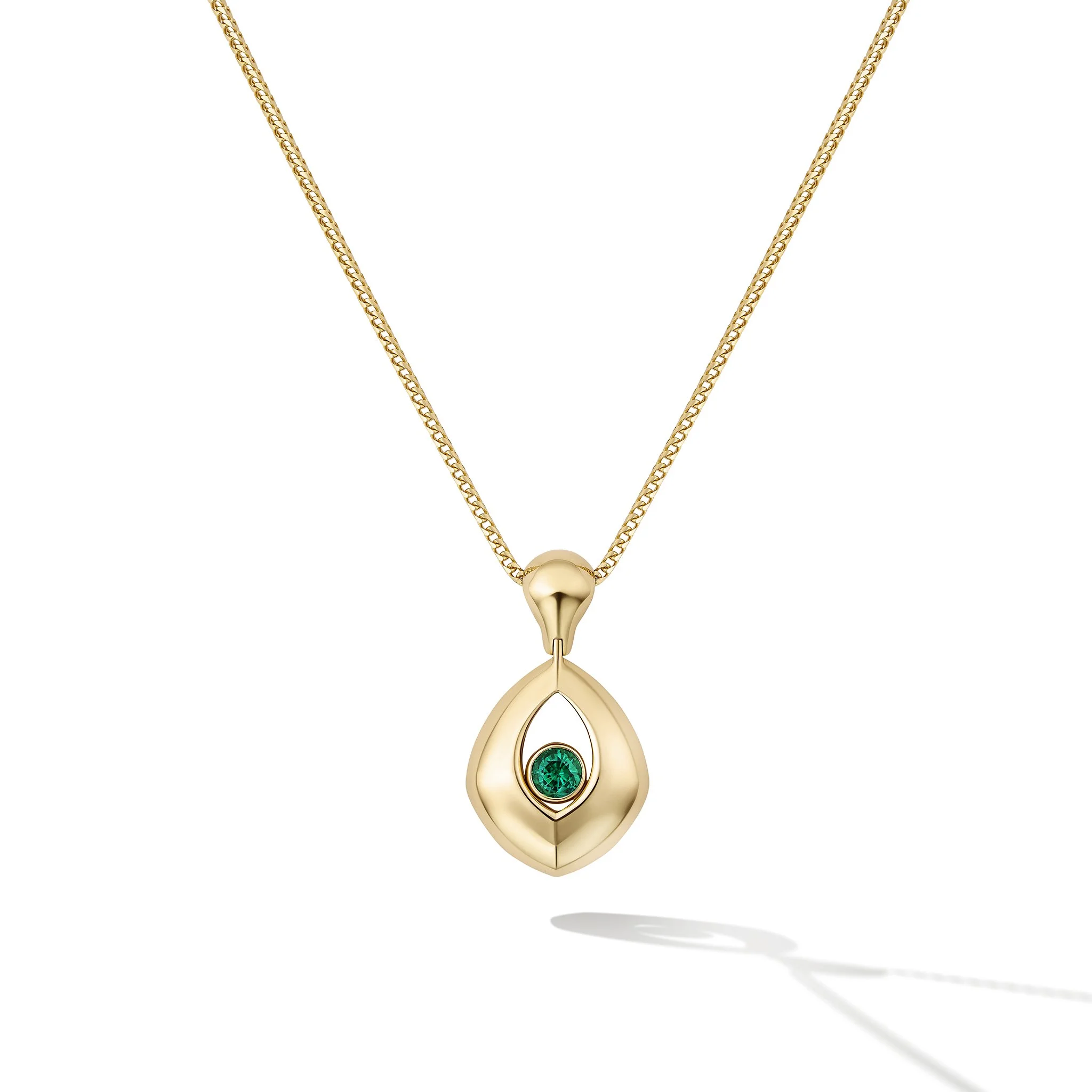 Emerald Bolla Pelle Luce Pendant Photographed by Jeff Mason