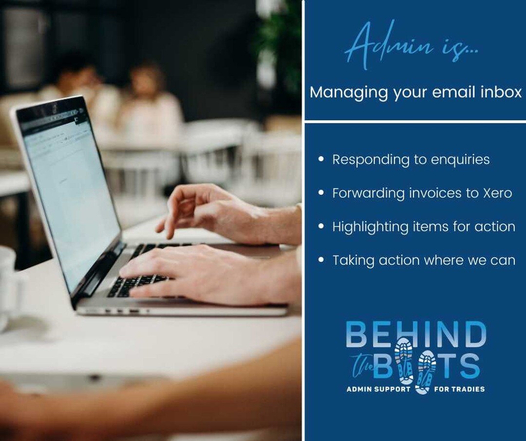 WHAT IS ADMIN

Managing your email inbox!

- Responding to enquiries
- Forwarding invoices to Xero
- Highlighting items for action
- Taking action where we can
.
.
.
.
.
.
.
.
.
.
.
.
#emailmanagment #emailmarketing
#recruiting #jobrecruitment #Jinda