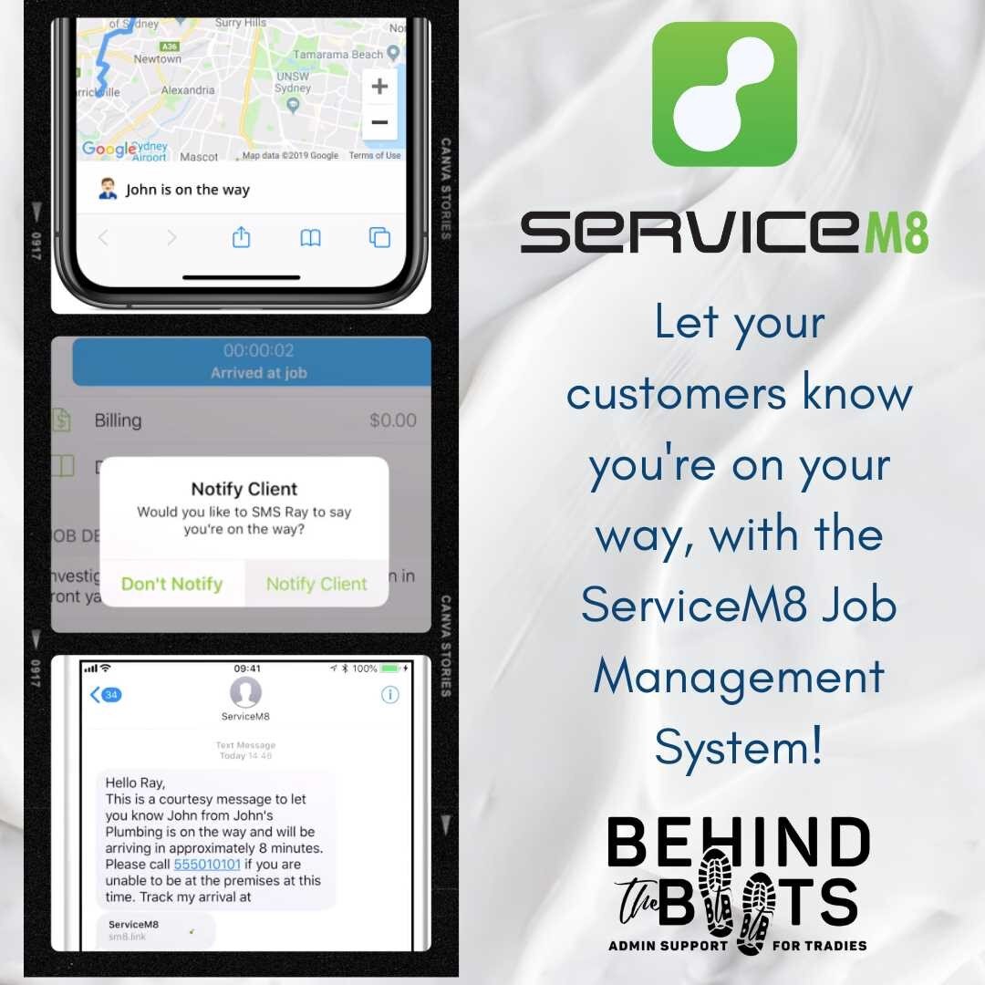 Let your customers know you're on your way! 

Did you know that this job management system can send an automated text to tell your customers how far away you are? 
.
.
.
.
.
.
.
.
.
.
.
.
.
.
#recruiting #jobrecruitment #Jindabyne #jindy #jindylocal 