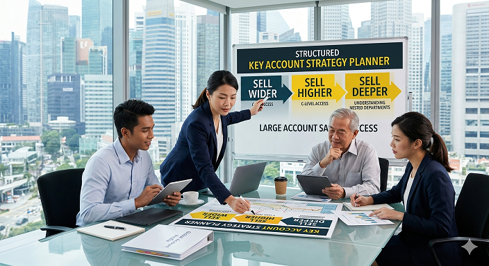 Use a Structured Key Account Strategy Planner to&nbsp;Sell Wider, Higher, Deeper for Large Account Sales Success