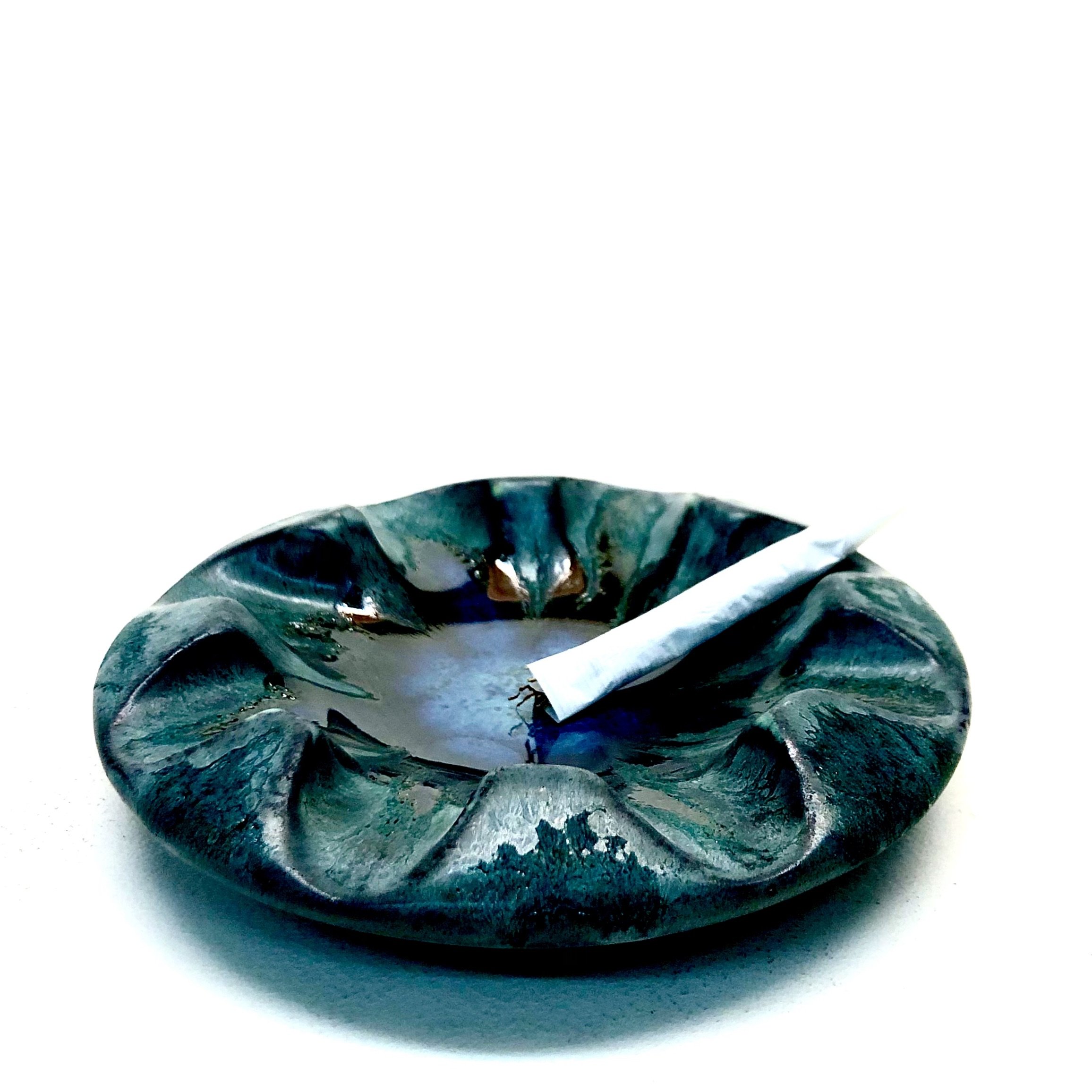 Bottle cap Ashtray (mermaid glaze)