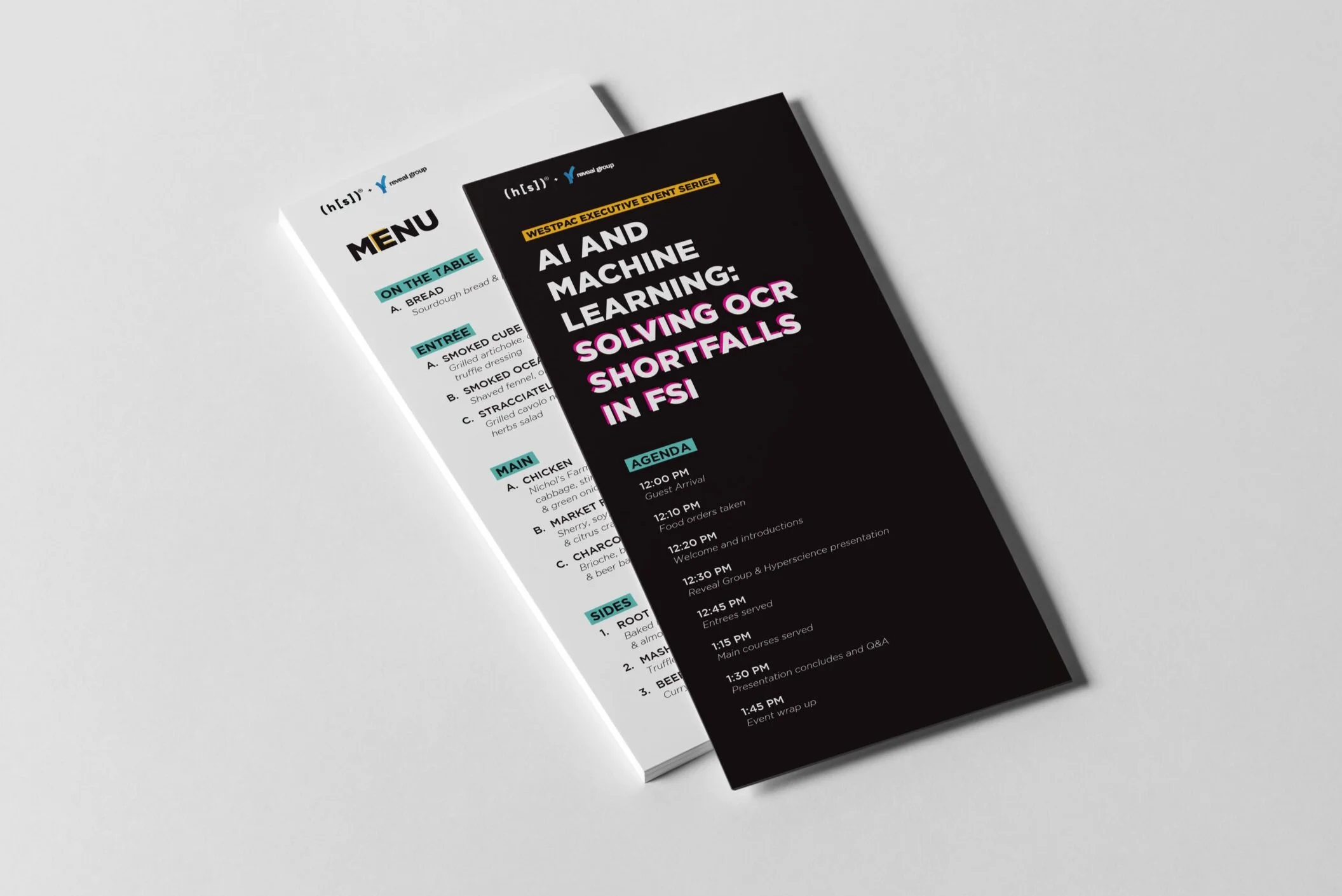 Menu Card: Hyperscience x Reveal Group
