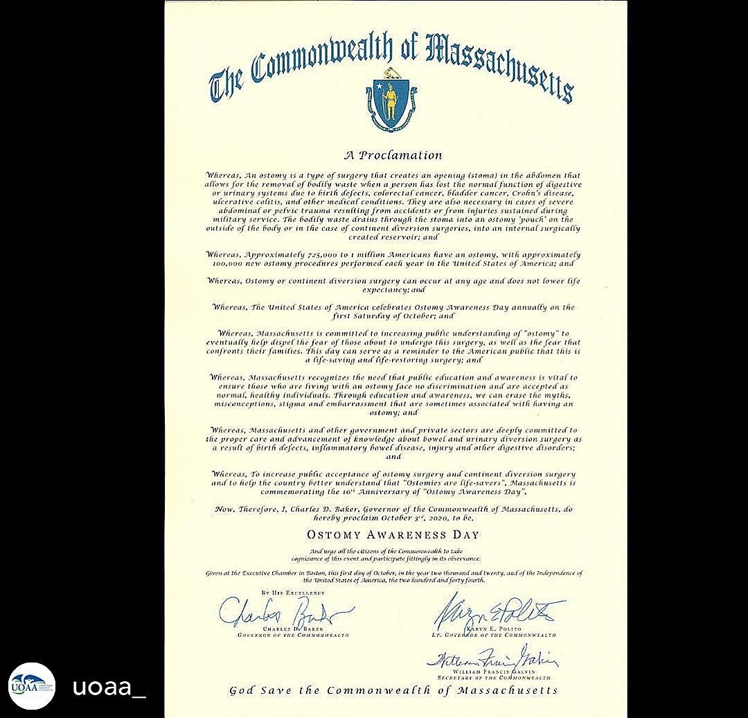 RePosted @withregram 
@uoaa_ 
&bull; Take Action With Us! 
Get your Federal, State or Local elected officials to pass a proclamation declaring October 3, 2020 as the 10th anniversary of Ostomy Awareness Day.

For more details, link in @uoaa_  bio

#O