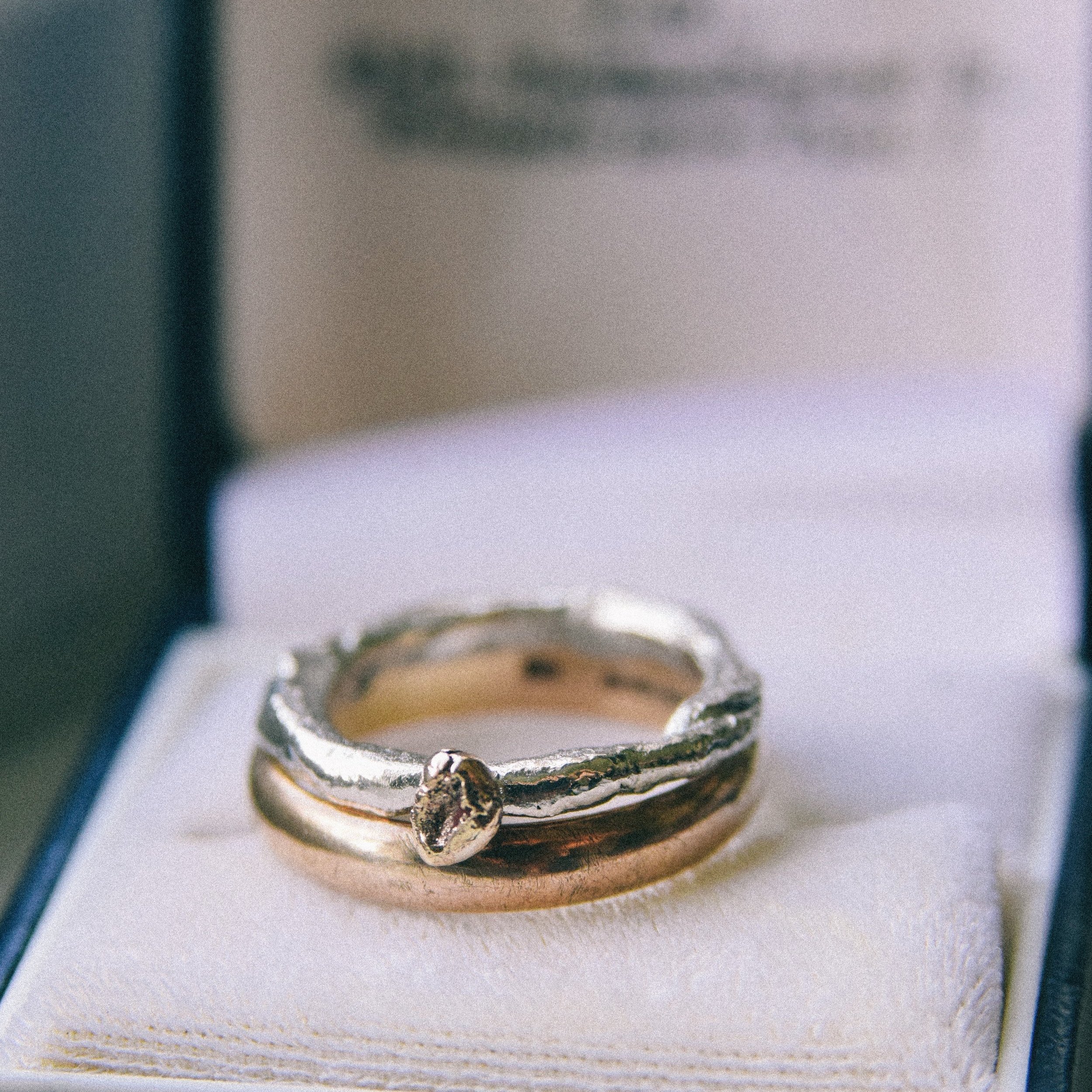 Golden Nugget Stacking Ring