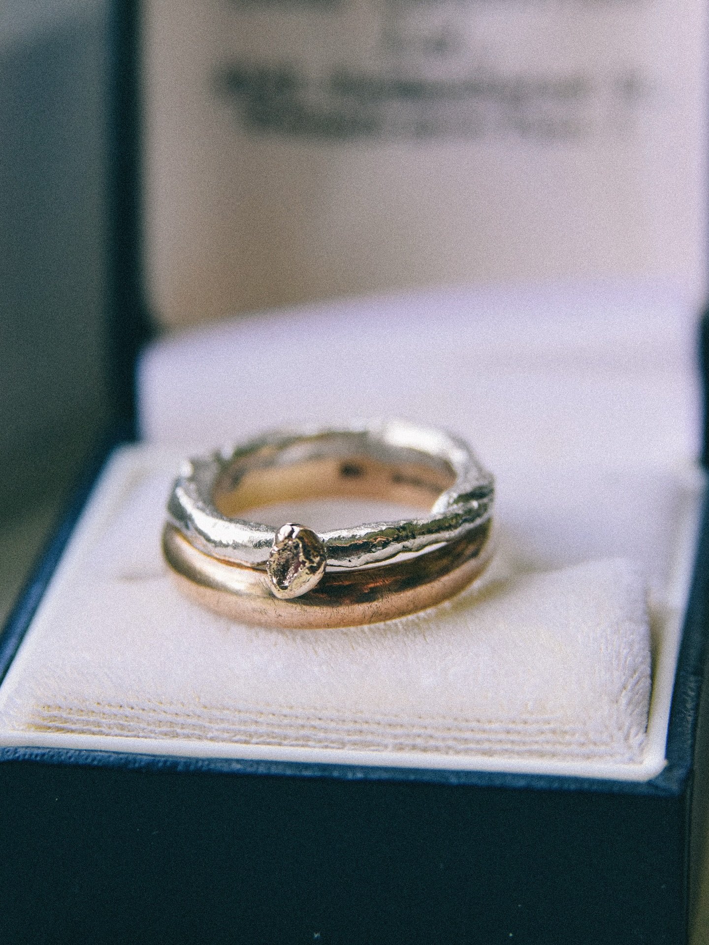 These were the most special rings to work on ➰ 

T had his dads wedding ring which had been passed down to him but was a little big. We didn&rsquo;t want to change the feel of it at all so left it with its original patina and signs of wear (weirdly h
