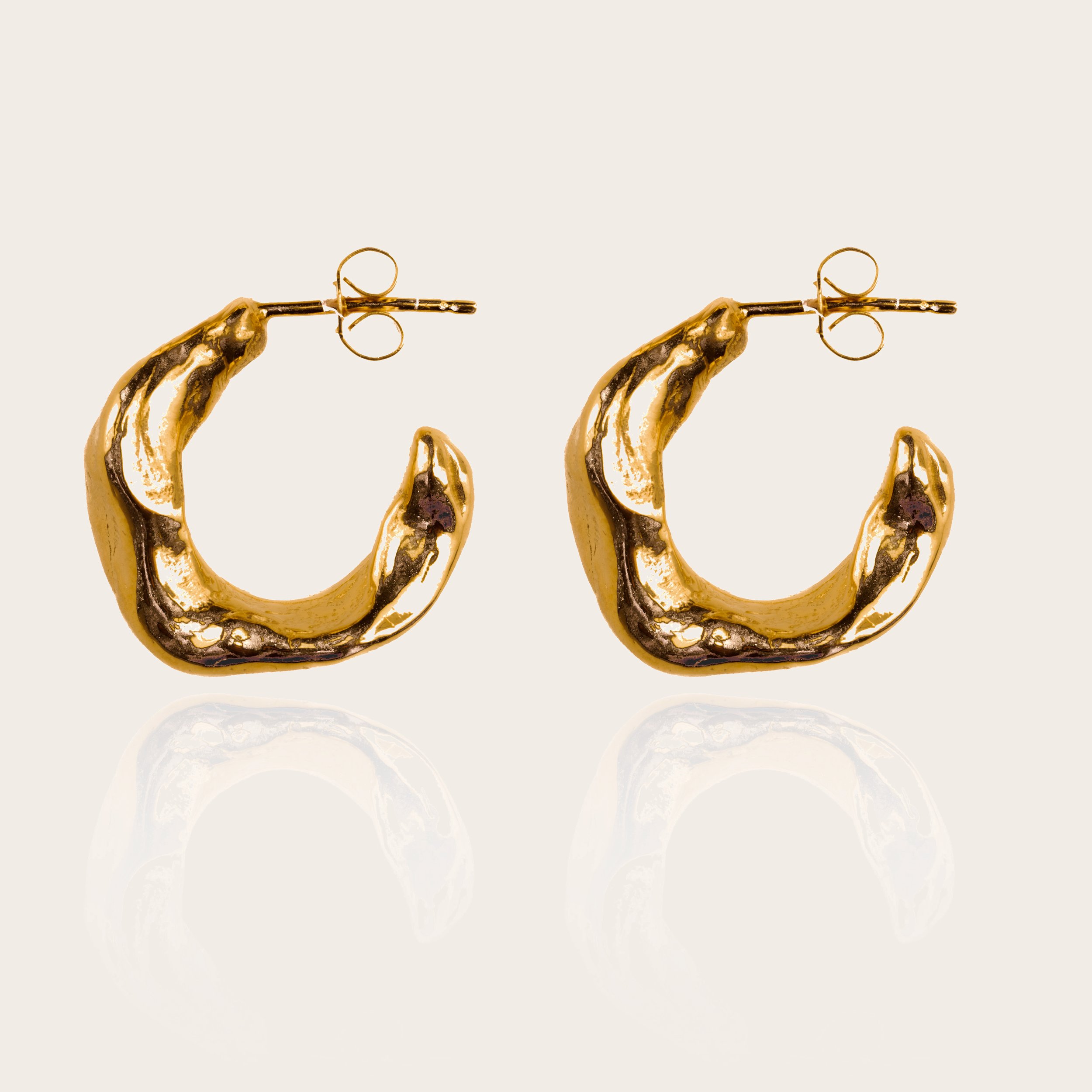 Crescent Beeswax Hoops