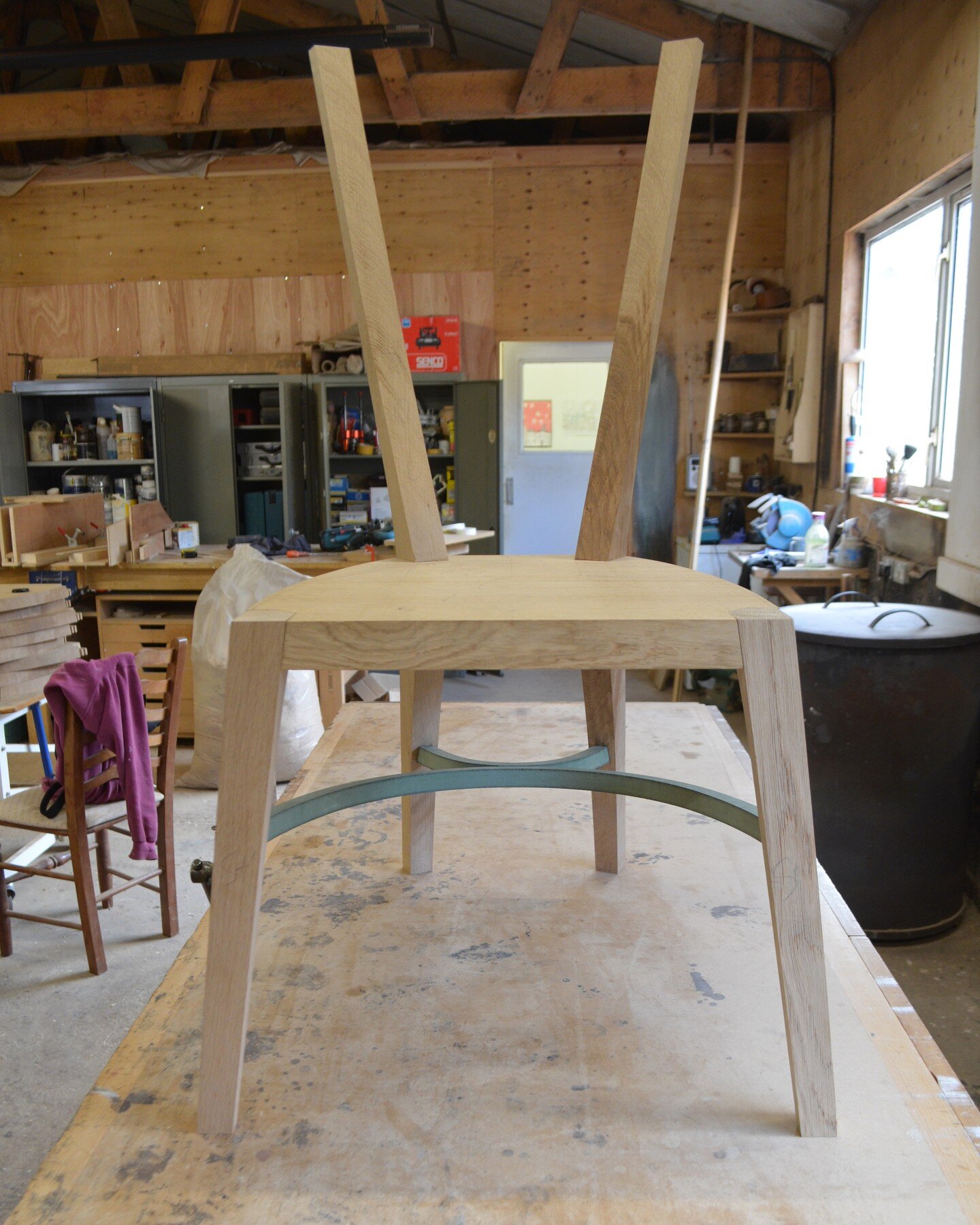 Dining chair I've been working on, just setting out the bottom rails in MDF before making them for real in oak. Still a long way to go but they're starting to take shape.

#diningchair #chairdesign