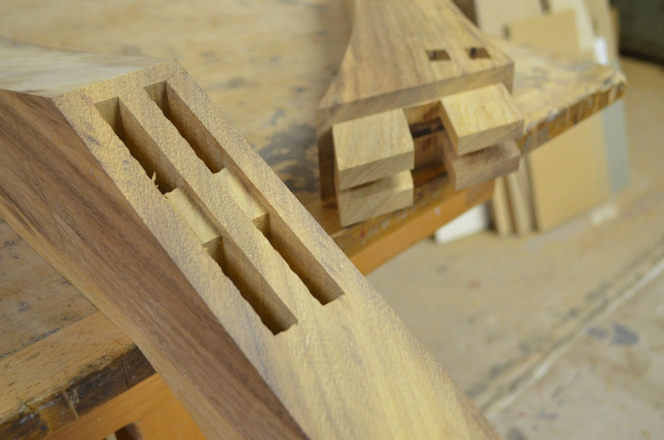 Strong joints. 
Mortice and tenon joints have been used for centuries but so many people do it badly or use cheap alternatives.
We want the maximum surface area for glue on the tenon without weakening the mortice side by removing too much material.

