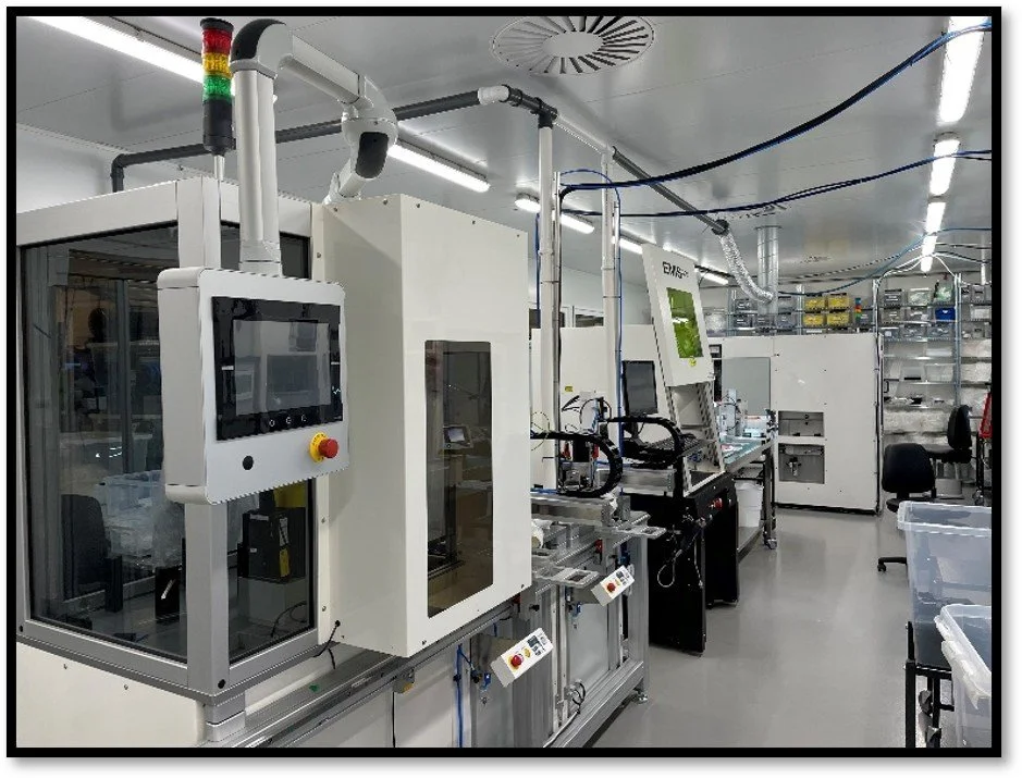 An image of an ISO-13485 cleanroom for the manufacture of medical devices