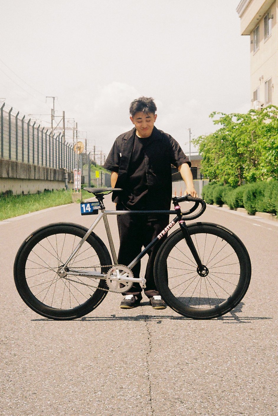 NJS Sratos fixed gear track bike japan BSBC 25las kalavinka framebuilding handmade Zipp 404