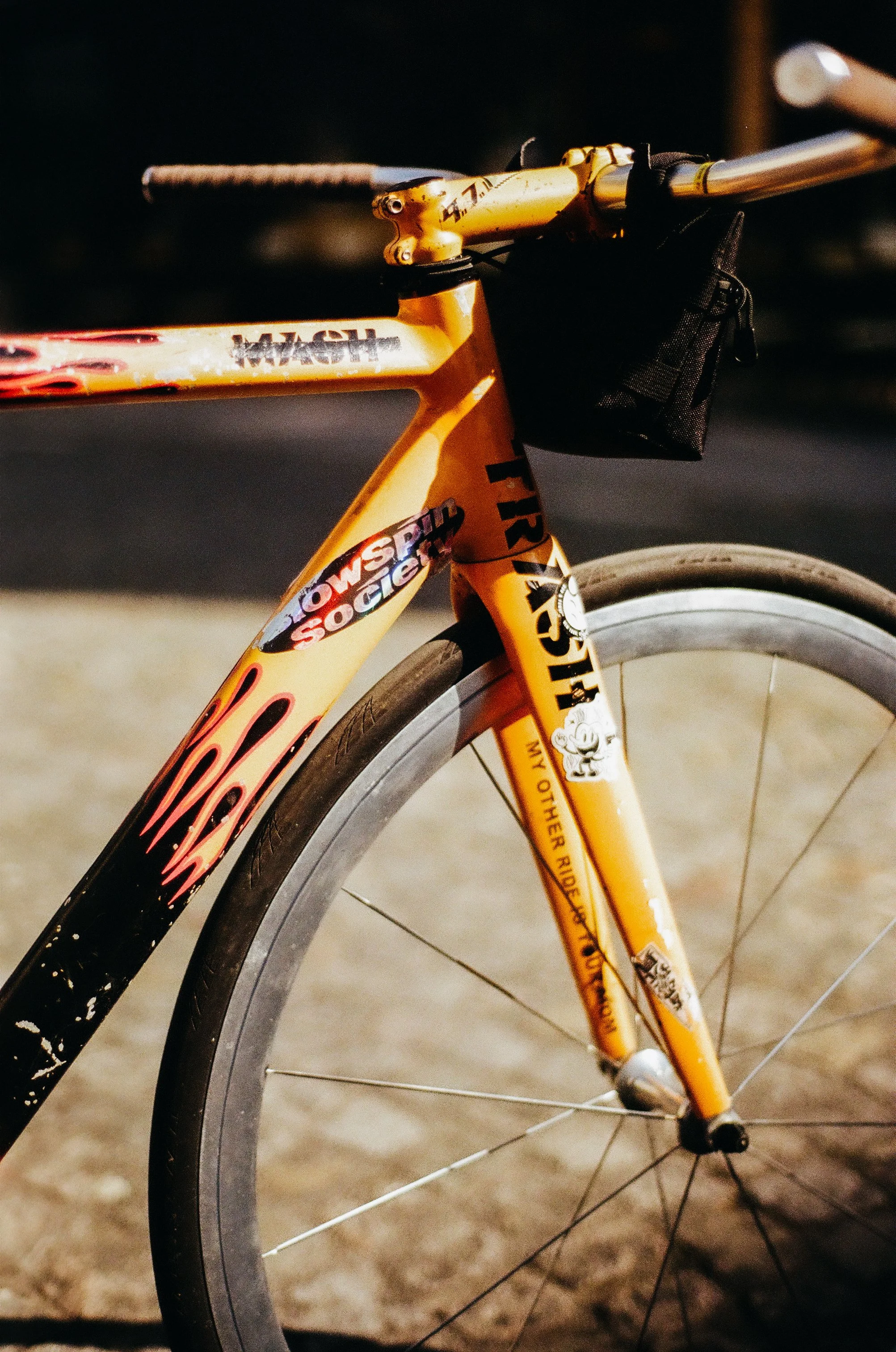 Custom painted mash parallax track bike fixed gear parakino Hed belgium chrisking track hub mavic cosmic thomson simworks sugino 75 daily rat bike trash bike