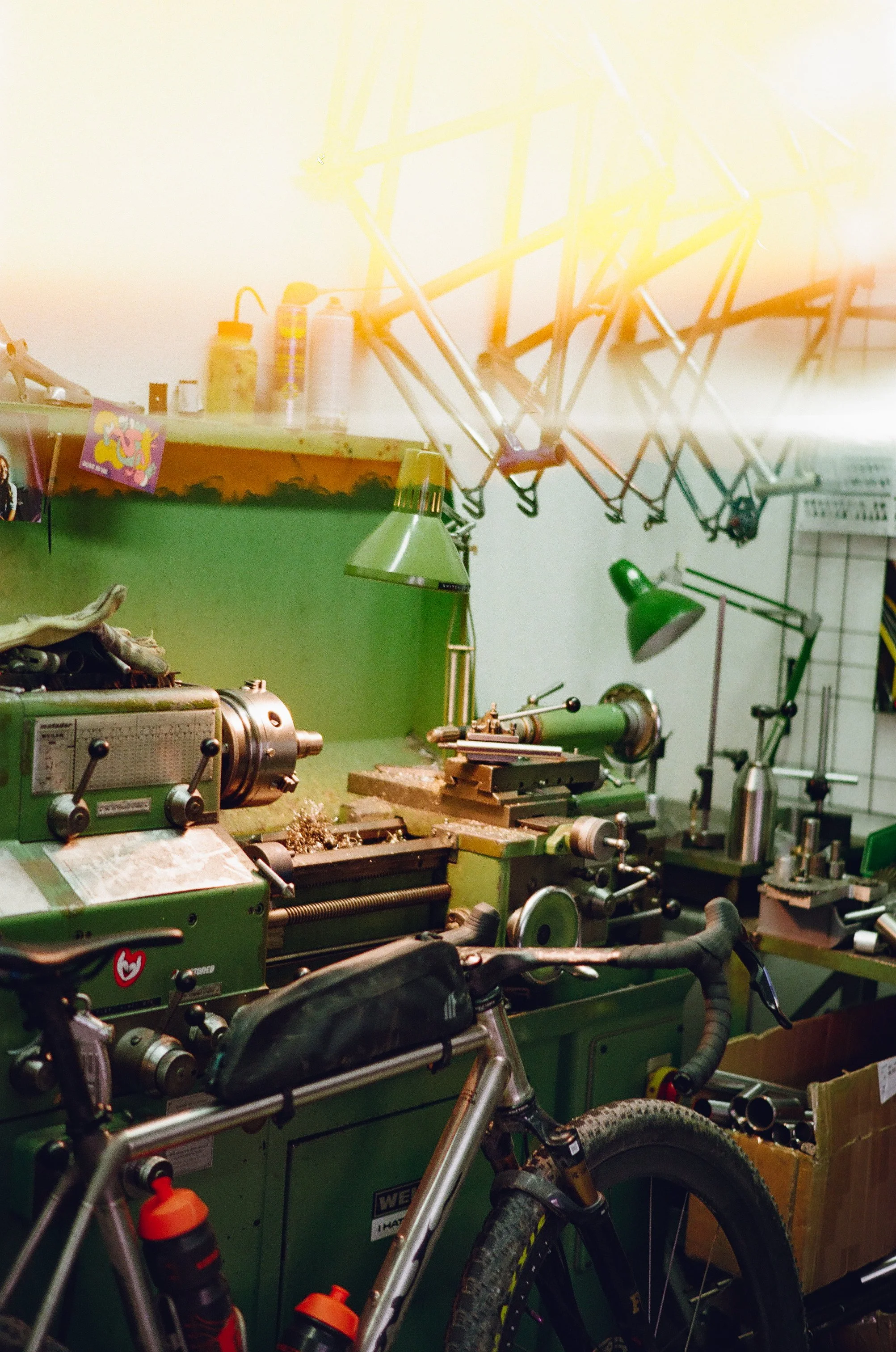 Alonukis Titanium custom bike frame builder graver fox sram