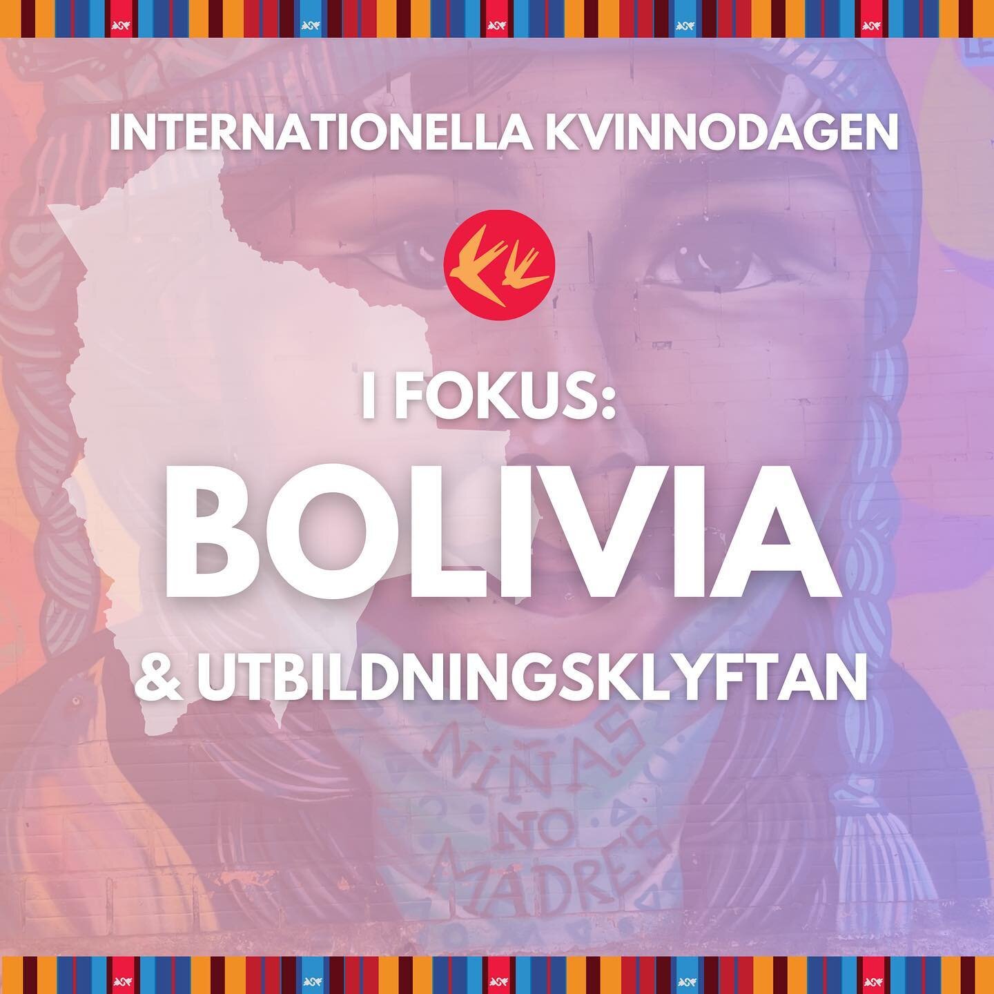 F&Ouml;RDR&Ouml;JDA DR&Ouml;MMAR - KONSEKVENSERNA AV OJ&Auml;MLIKHET I UTBILDNING F&Ouml;R BOLIVANSKA KVINNOR

Idag, p&aring; internationella kvinnodagen, vill Svalorna Latinamerika uppm&auml;rksamma utbildningsklyftan i Bolivia.&nbsp;

Kvinnor och f