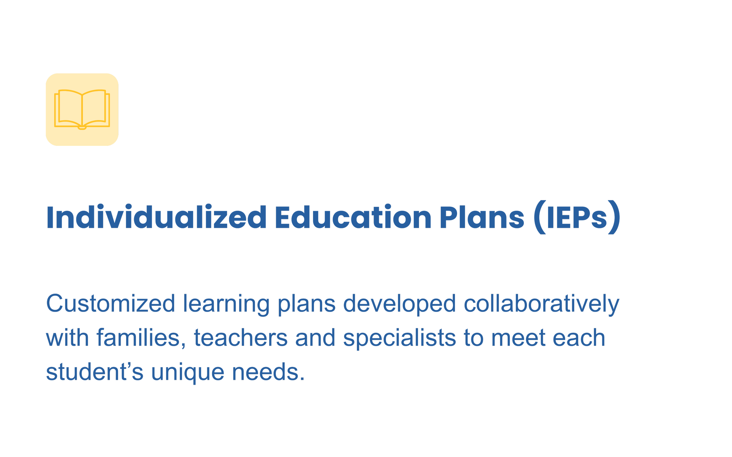 Logo of the U.S. Department of Education with the text 'Individualized Education Plans (IEPs)' in blue, and a description of the purpose of IEPs below.
