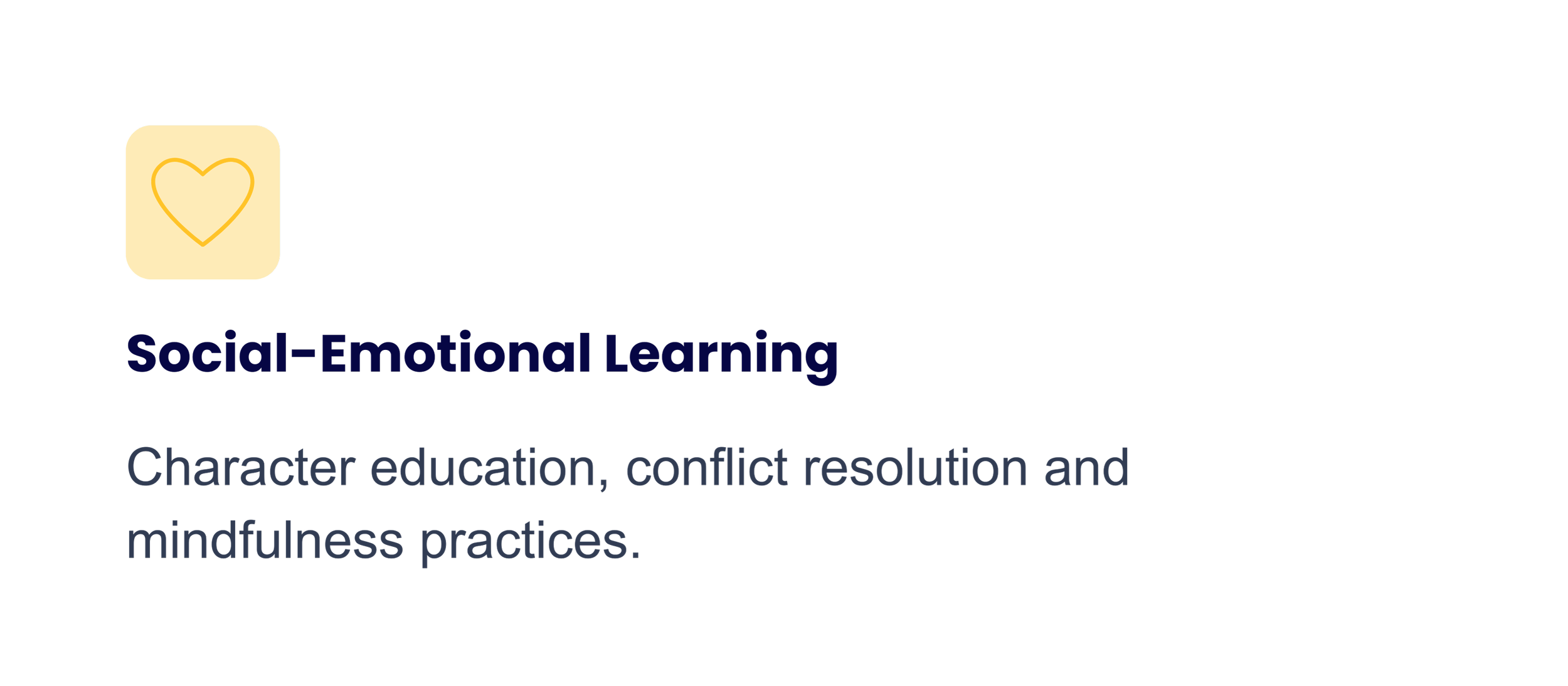 Title: The role of social-emotional learning in character education, conflict resolution, and mindfulness practices.