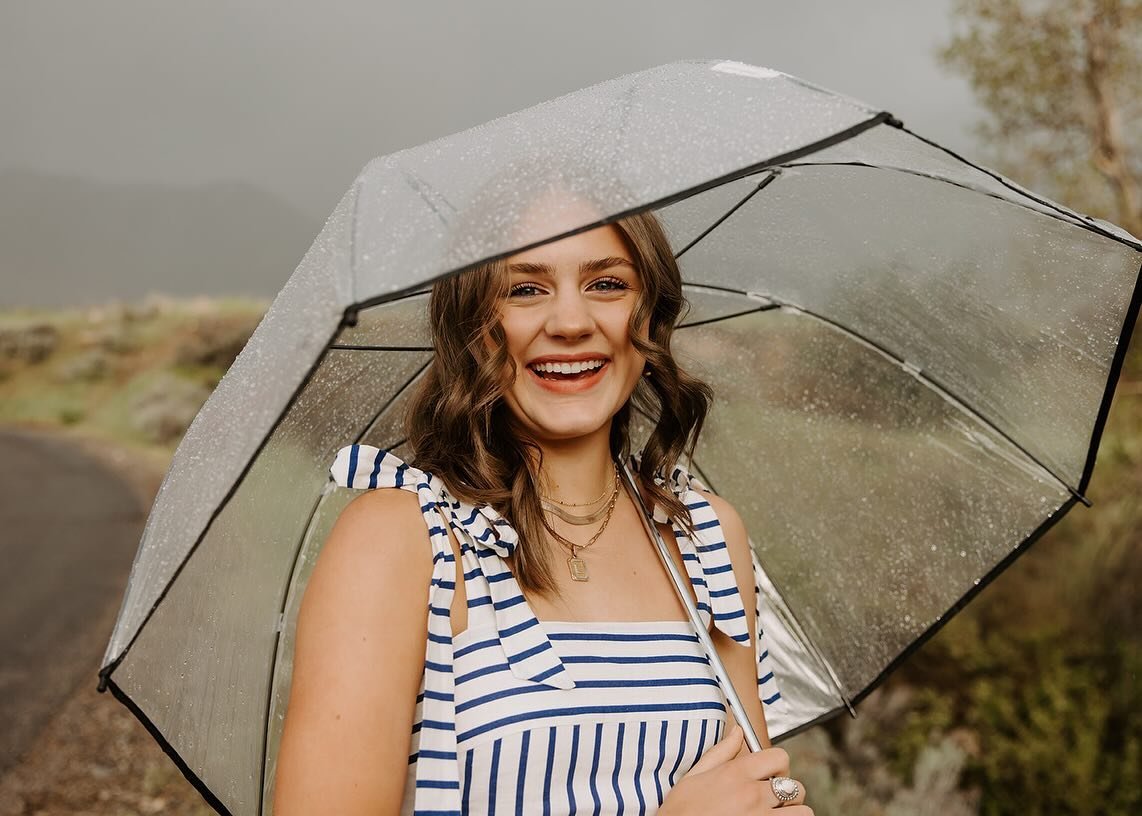 Who ever said that senior photos in the rain couldn&rsquo;t be fun? 🤩 Absolutely in love with how this session turned out and the cute rainbow 🌈 that made an appearance for us!