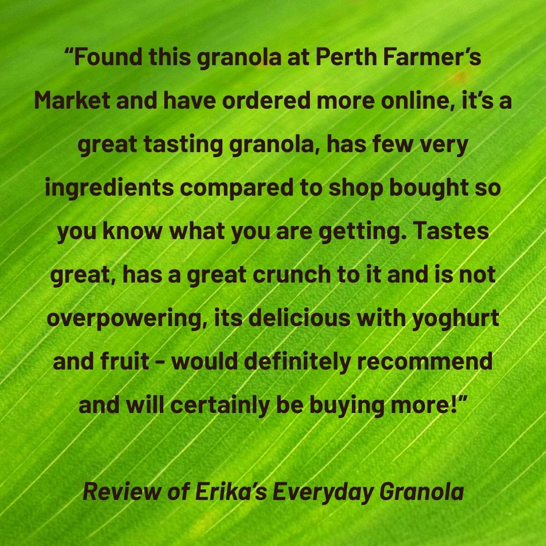 A lovely customer review of my Everyday Granola. Thank you, Jane!