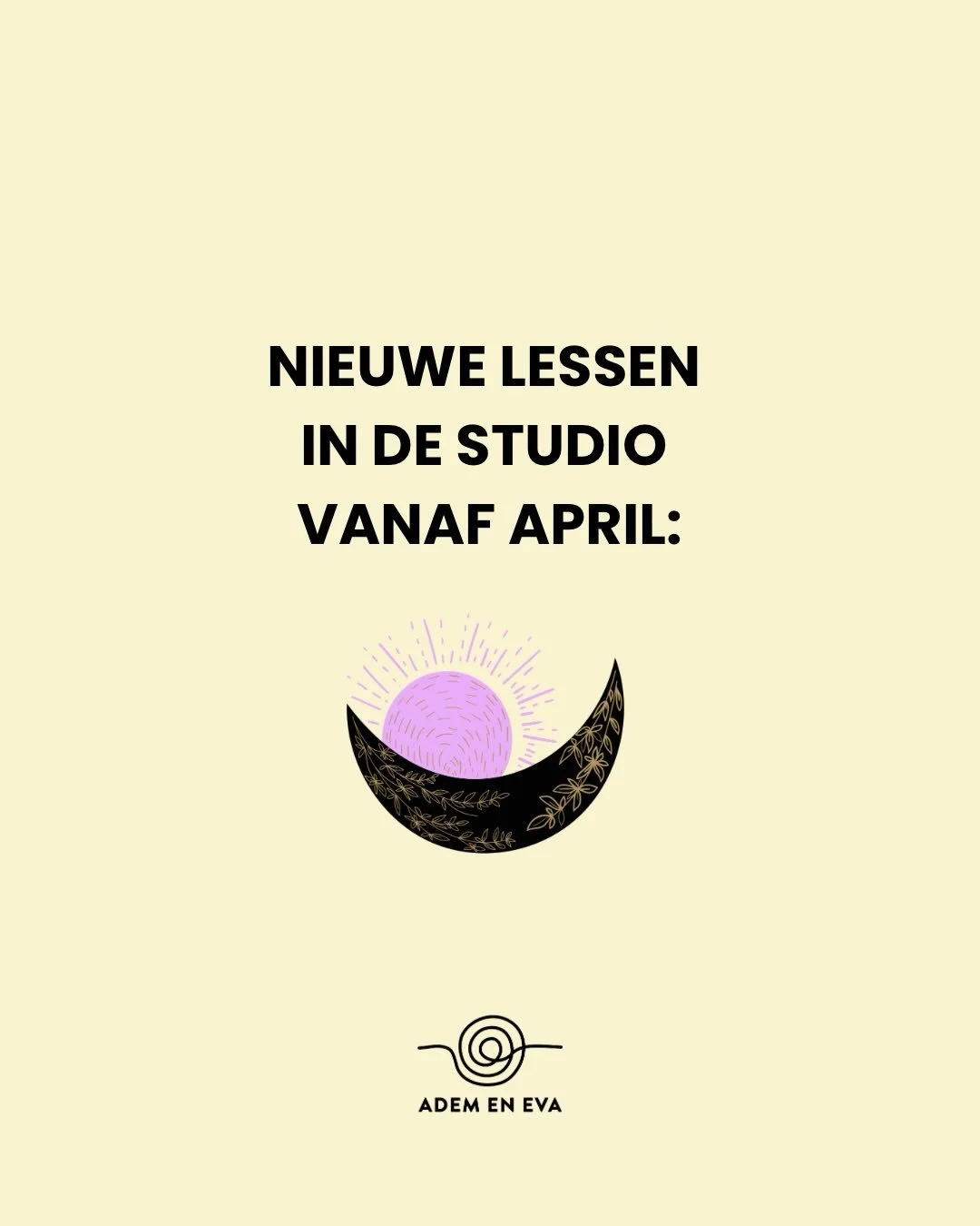 Vanaf april breid ik mijn rooster uit. Naast Slow Flow Yoga &amp; breathwork kun je nu ook meedoen met:
🧘&zwj;♀️ Hatha Yoga en  🌬️ Adem &amp; Ontspanning
Lessen waarin we vertragen en verstillen.

Heel geschikt als je:
* net begint met yoga 
* het 