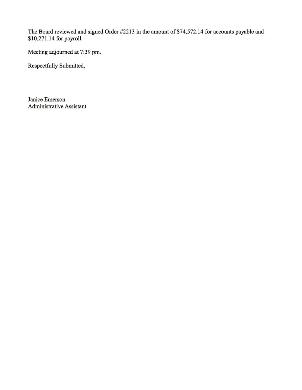 SELECT BOARD MEETING — Town of Topsham, Vermont