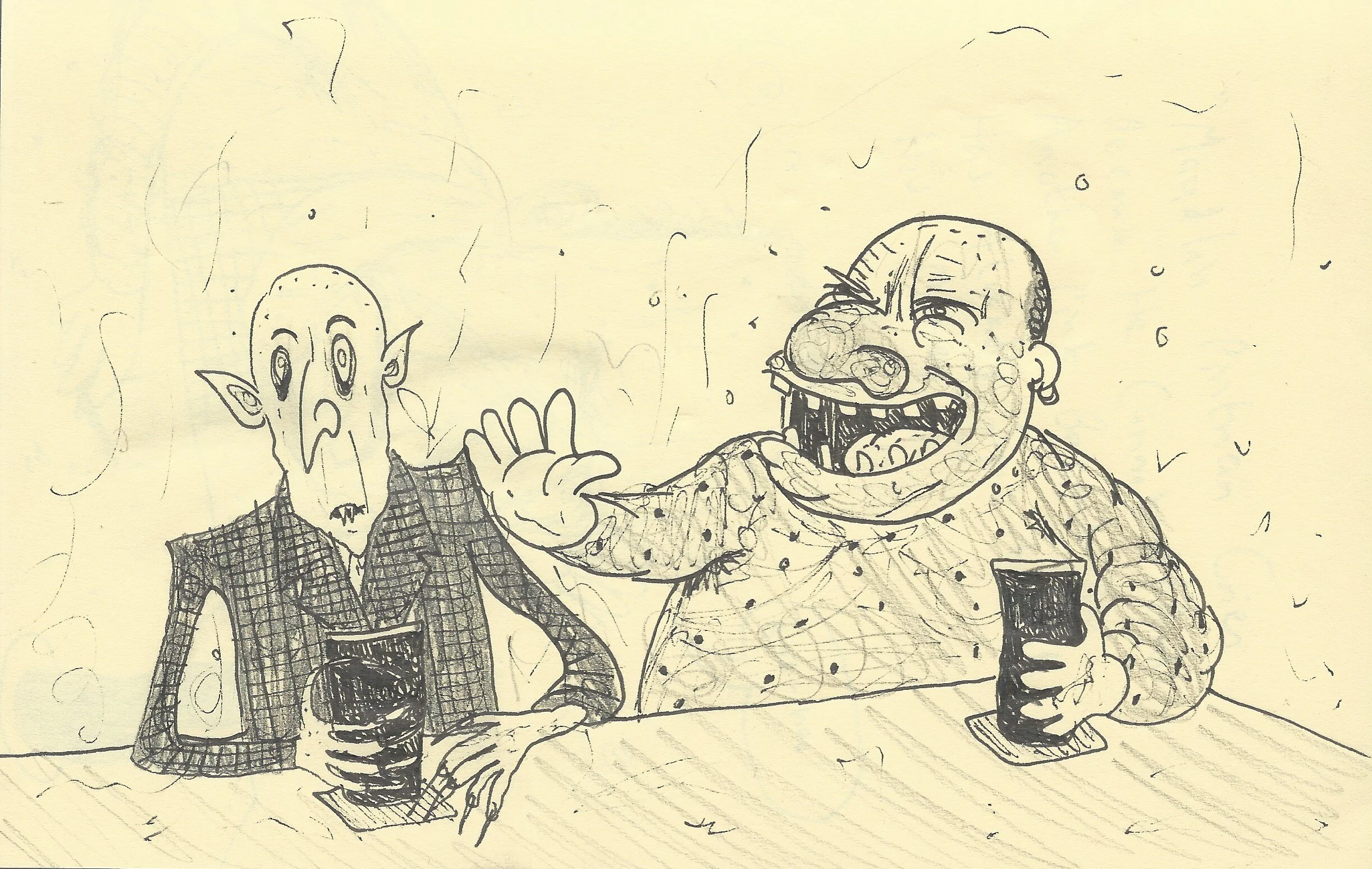 Fat Fuck talks garlic to dispirited Transylvanian