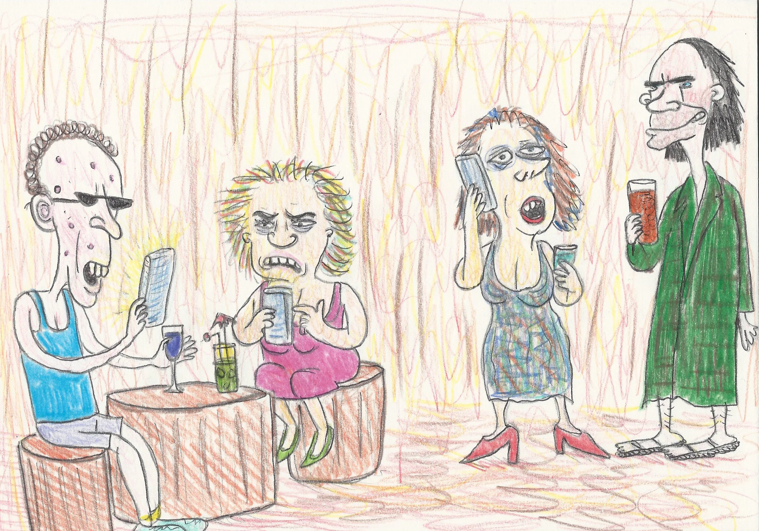 Typical millennial clientele-cum-'legends’ in the old Bernard Shaw backyard