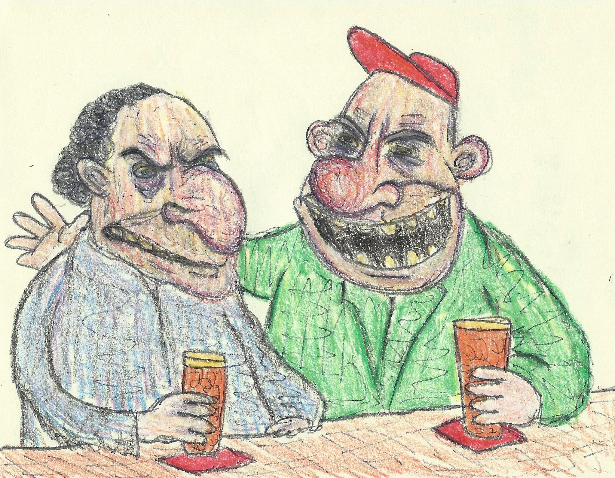 False friends bonding over booze