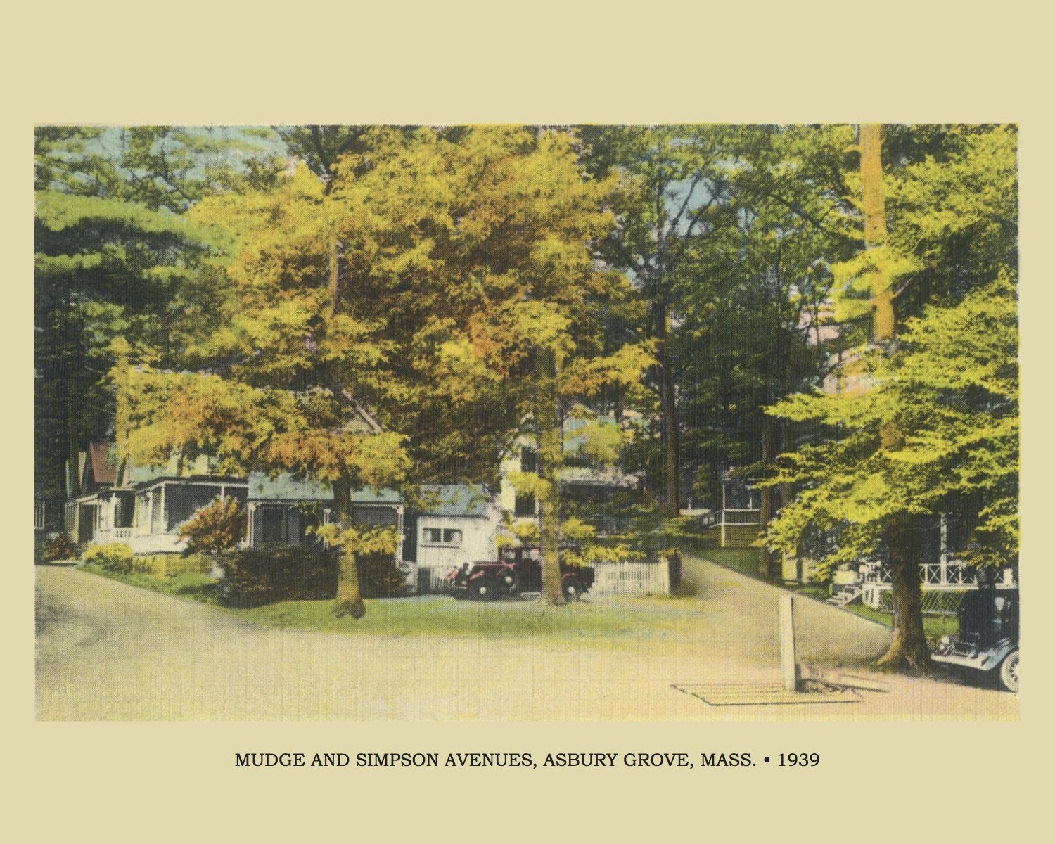 Mudge and Simpson Avenues, Asbury Grove, Mass. 1939