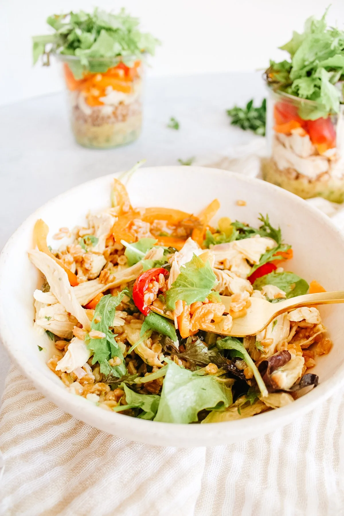 Honey Mustard Farro Salad Jars — Elizabeth Raybould