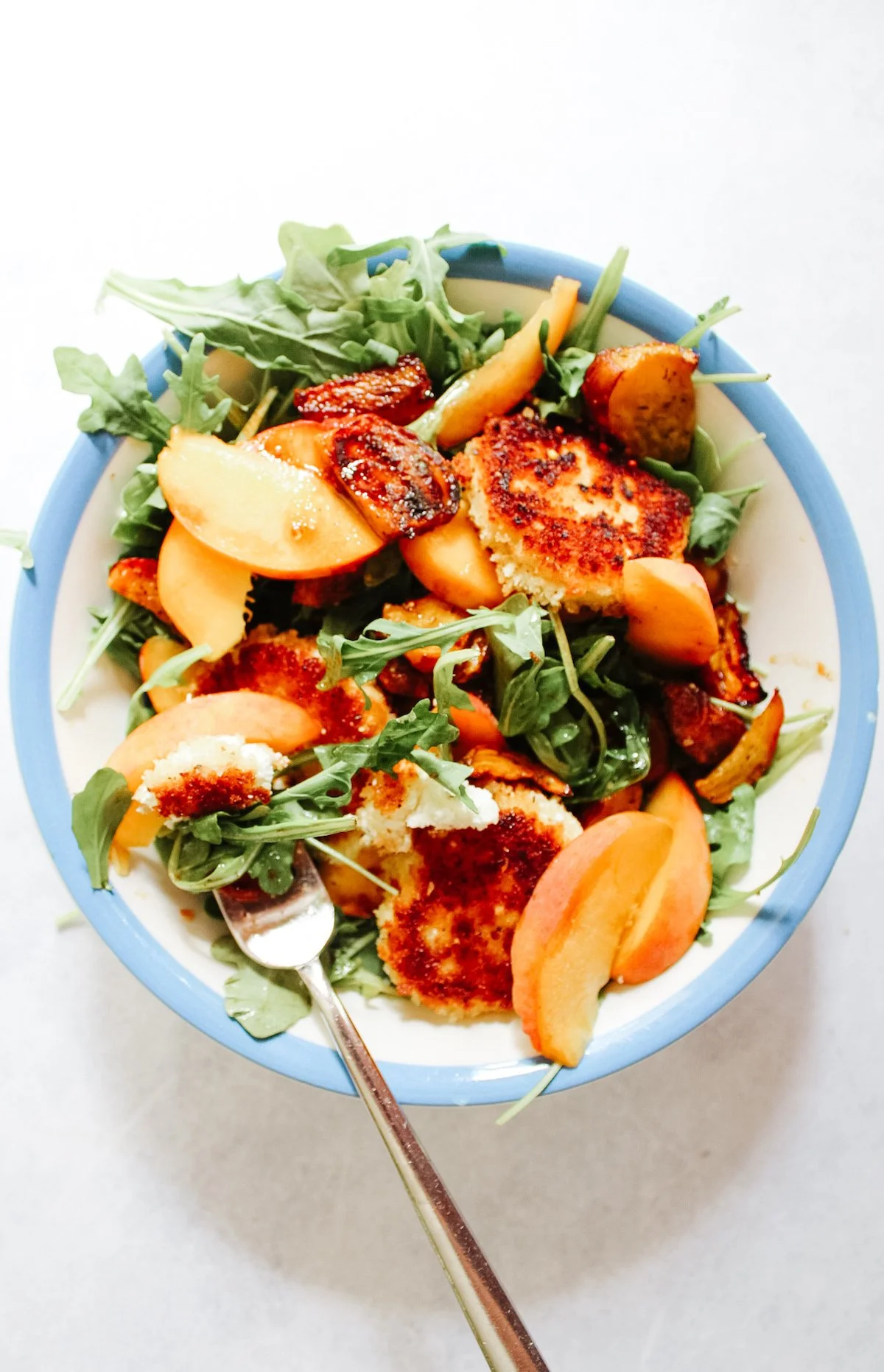 Fried Goat Cheese Salad with Golden Beets and Peaches — Elizabeth Raybould