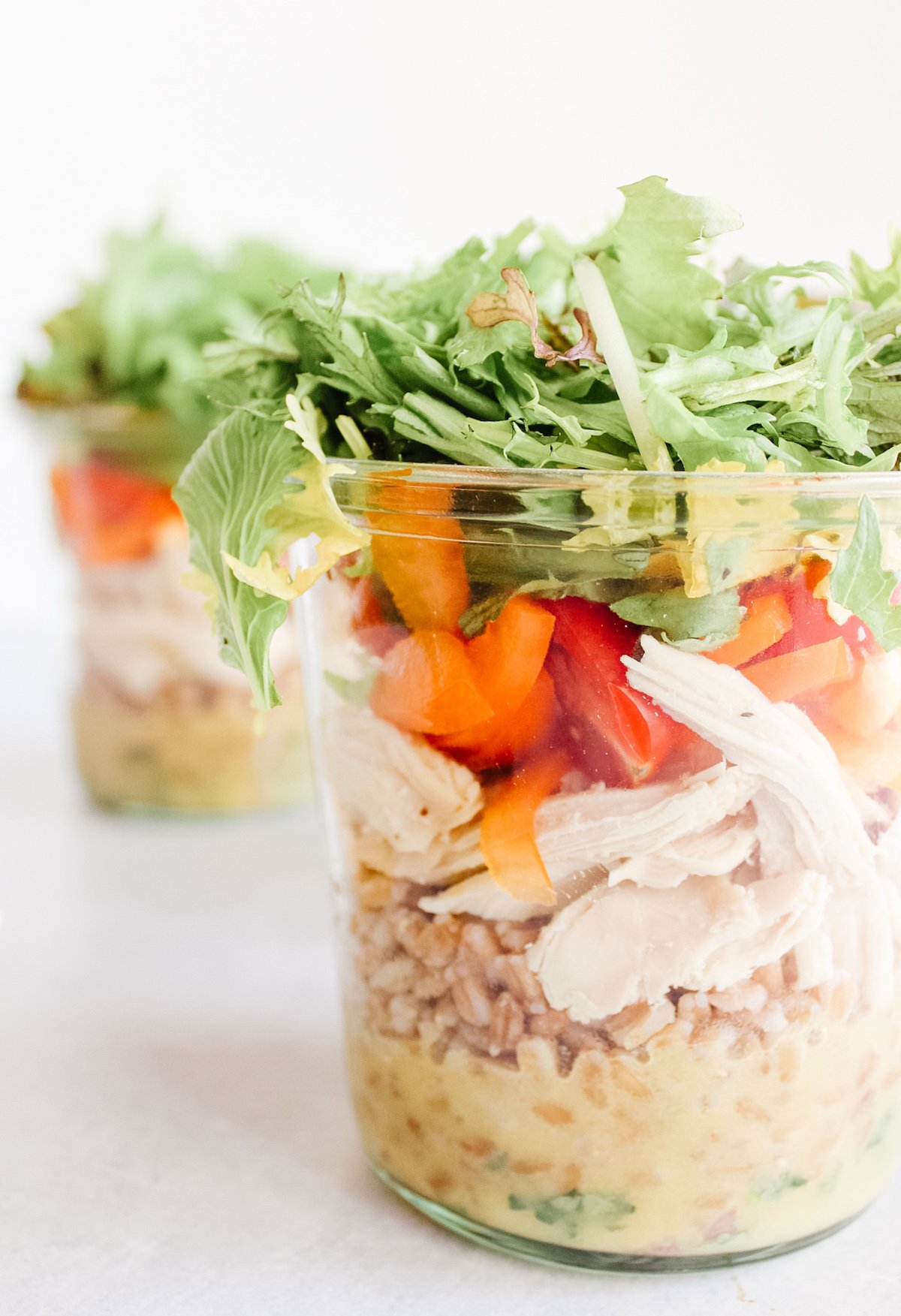 Honey Mustard Farro Salad Jars — Elizabeth Raybould