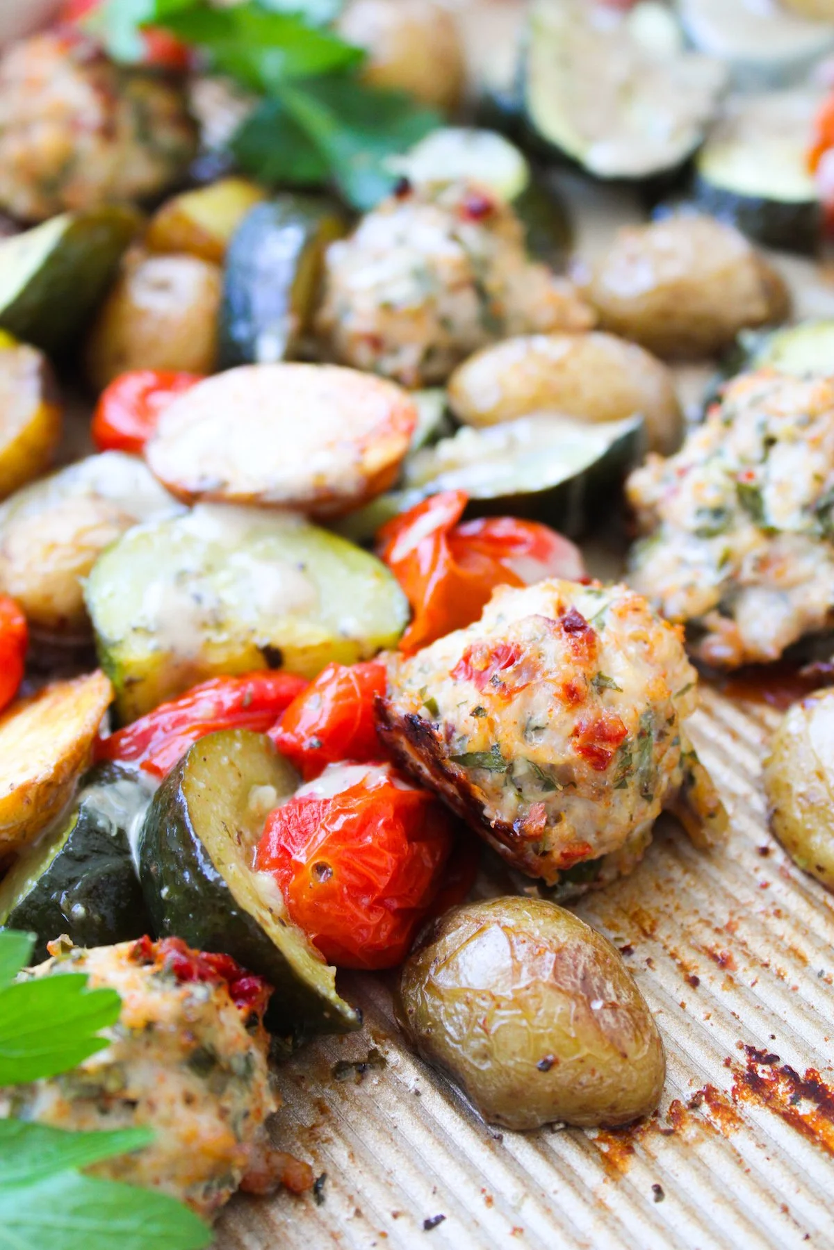 Sheet Pan Mediterranean Turkey Meatballs — Elizabeth Raybould