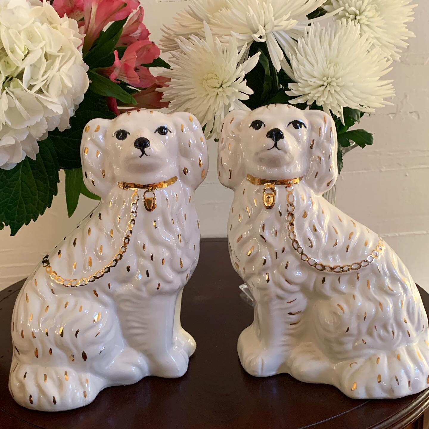 So excited to find this adorable pair of #staffordshire dogs! #thrifted #thrifting #thrifter #thriftscout #thriftshopping #thriftshopper #thriftshopfinds #thriftstore #thriftstorefinds #interiordesign #thriftstyle #traditionalstyle #traditionalhome #