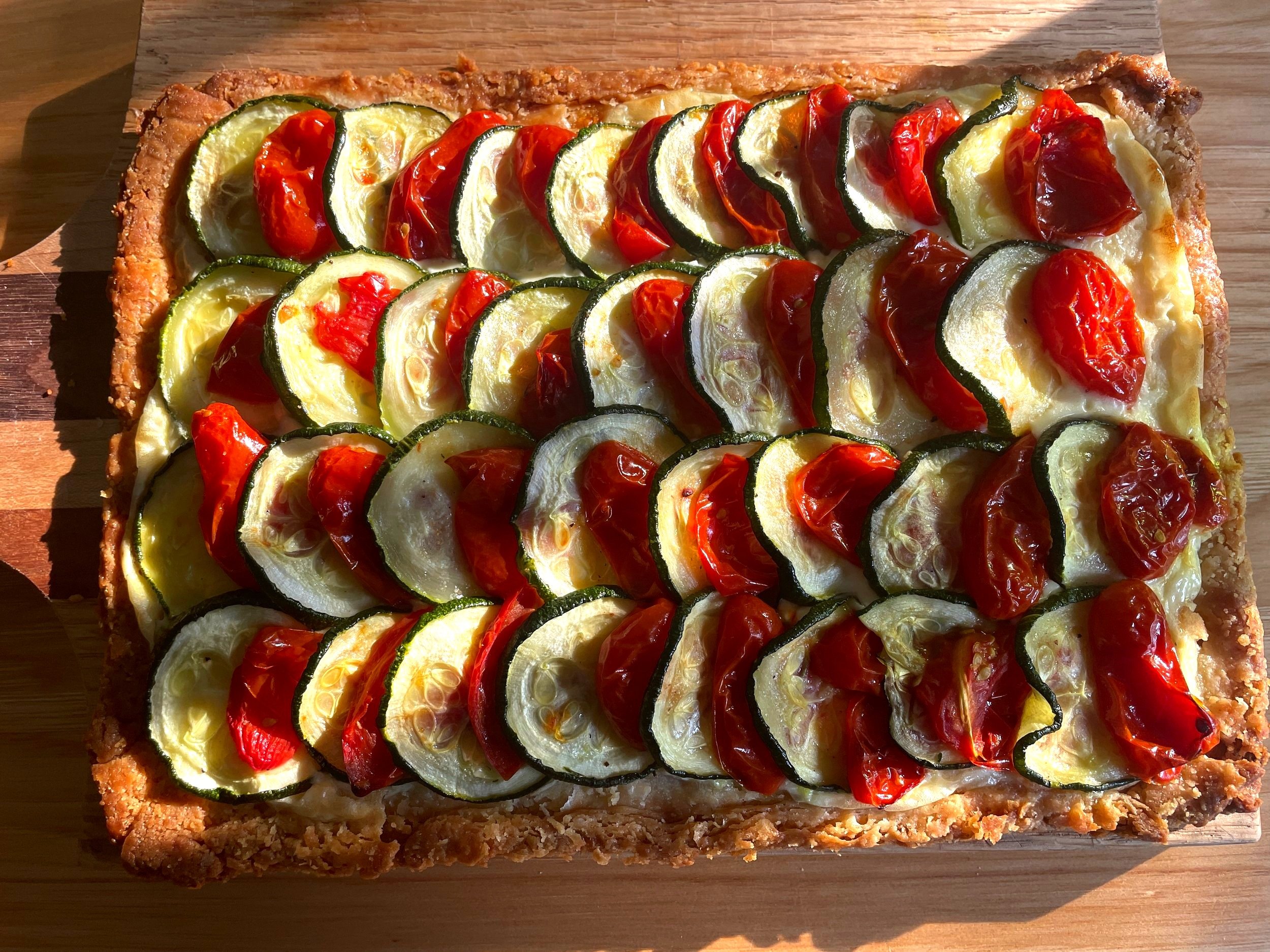 Tomato, Zucchini & Goat Cheese Tart