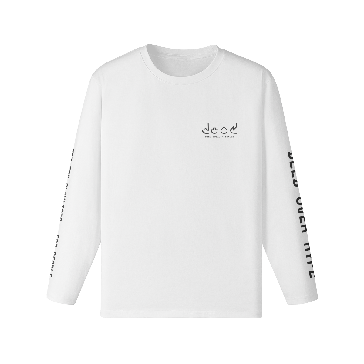 DEED Sleeve Print Long Sleeve – White/Grey
