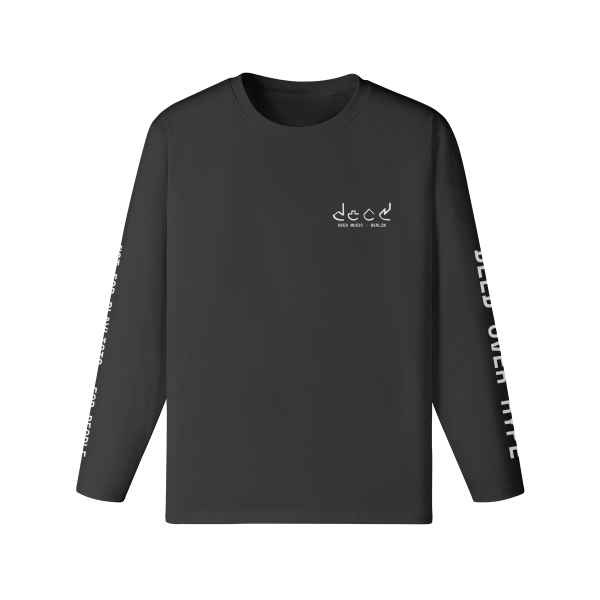 DEED Sleeve Print Long Sleeve – Black