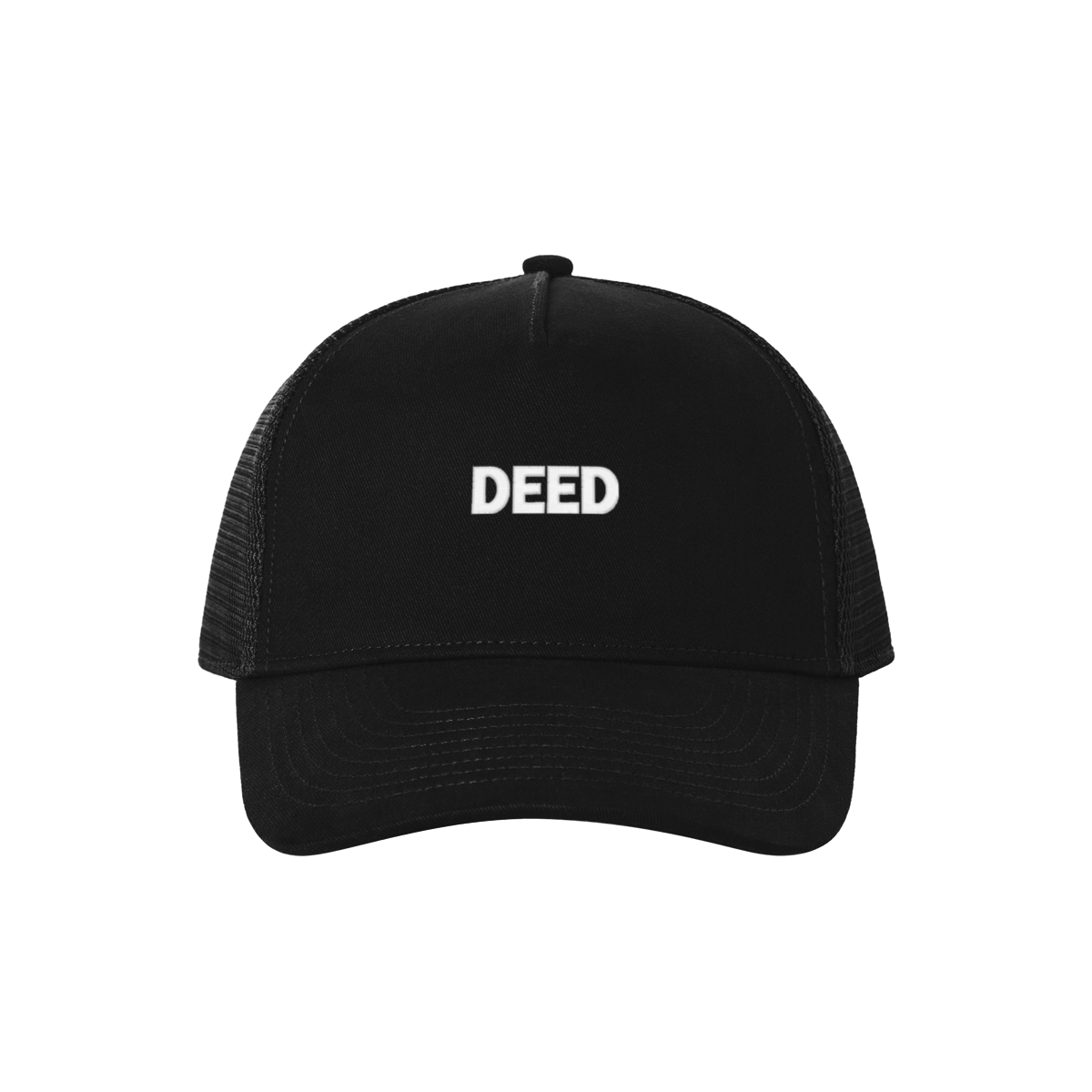 DEED Puff Logo Trucker Cap – Black