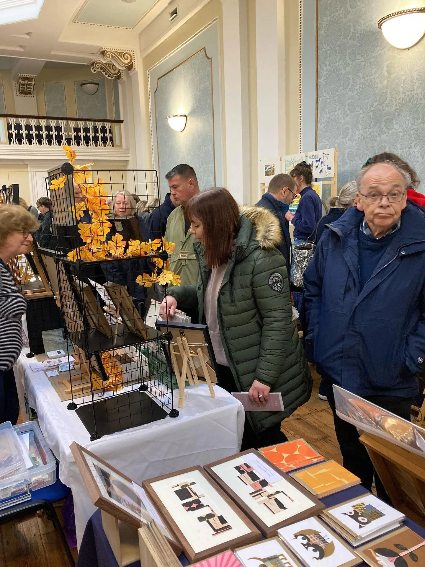 Not one of my better photographs but I wanted to say a massive thank you to @haggytea for organising the brilliant Print Fair at the Assembly Rooms in Faversham- such a great event! #success #printfair #faversham #favershamlife #eastkentartists #asse