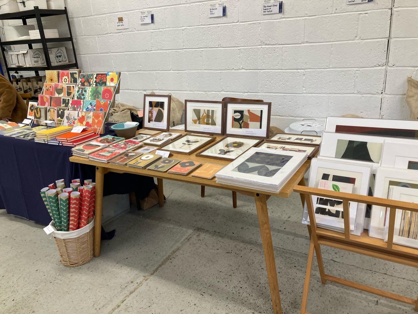 All ready for the Christmas market at Blueprint, Oxford Street, Whitstable today ! @coffeeblueprint #christmasfair #christmasmarketkent #artisanal #printsforsale #originalprints #collageartist #kentmarket #eastkentcreatives