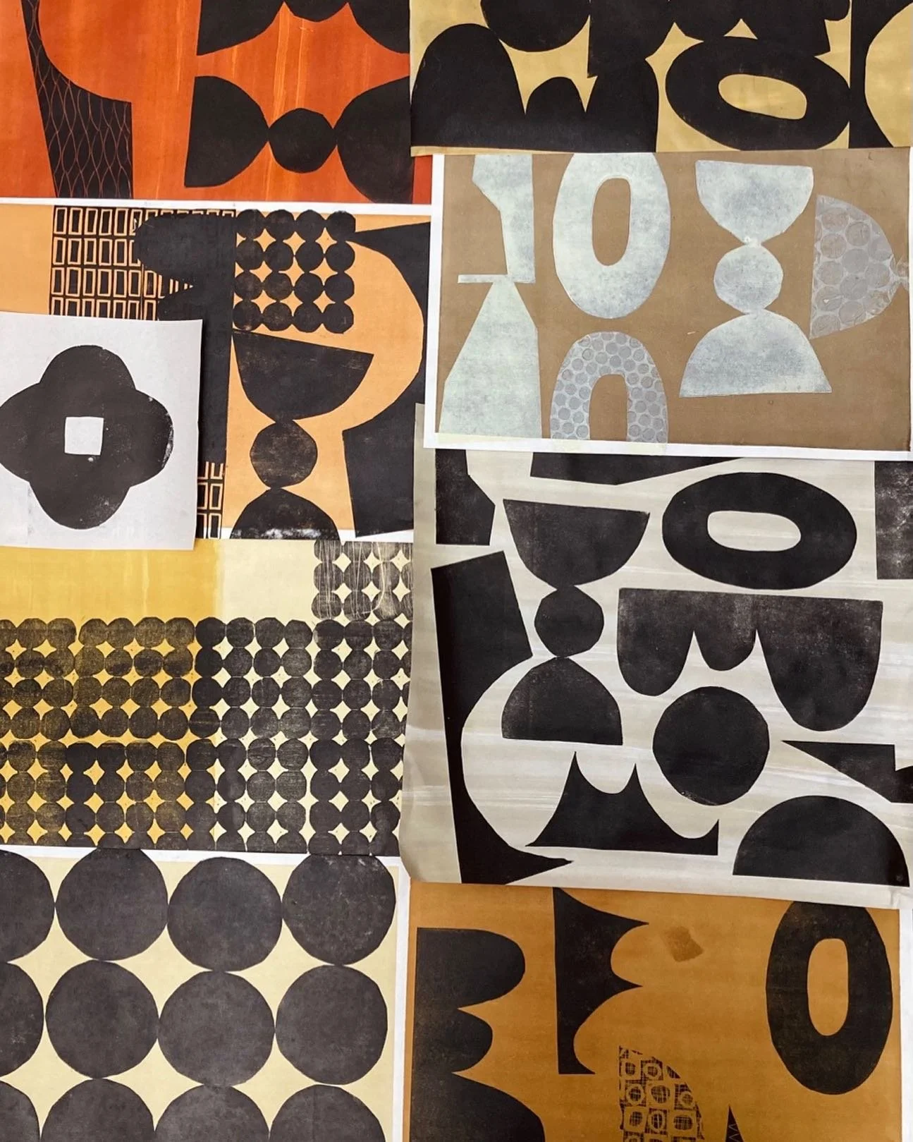 This is where it all begins- my printed Japanese papers. Love this bit, so freeing, no worries about mistakes I just enjoy the process!
#process #collage #linoprint #faversham #printedpapers