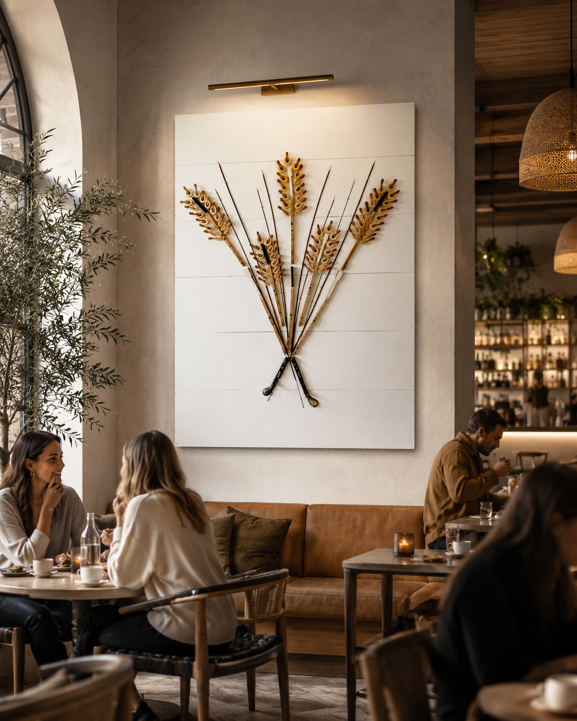 Custom art for hospitality spaces can change the whole atmosphere.