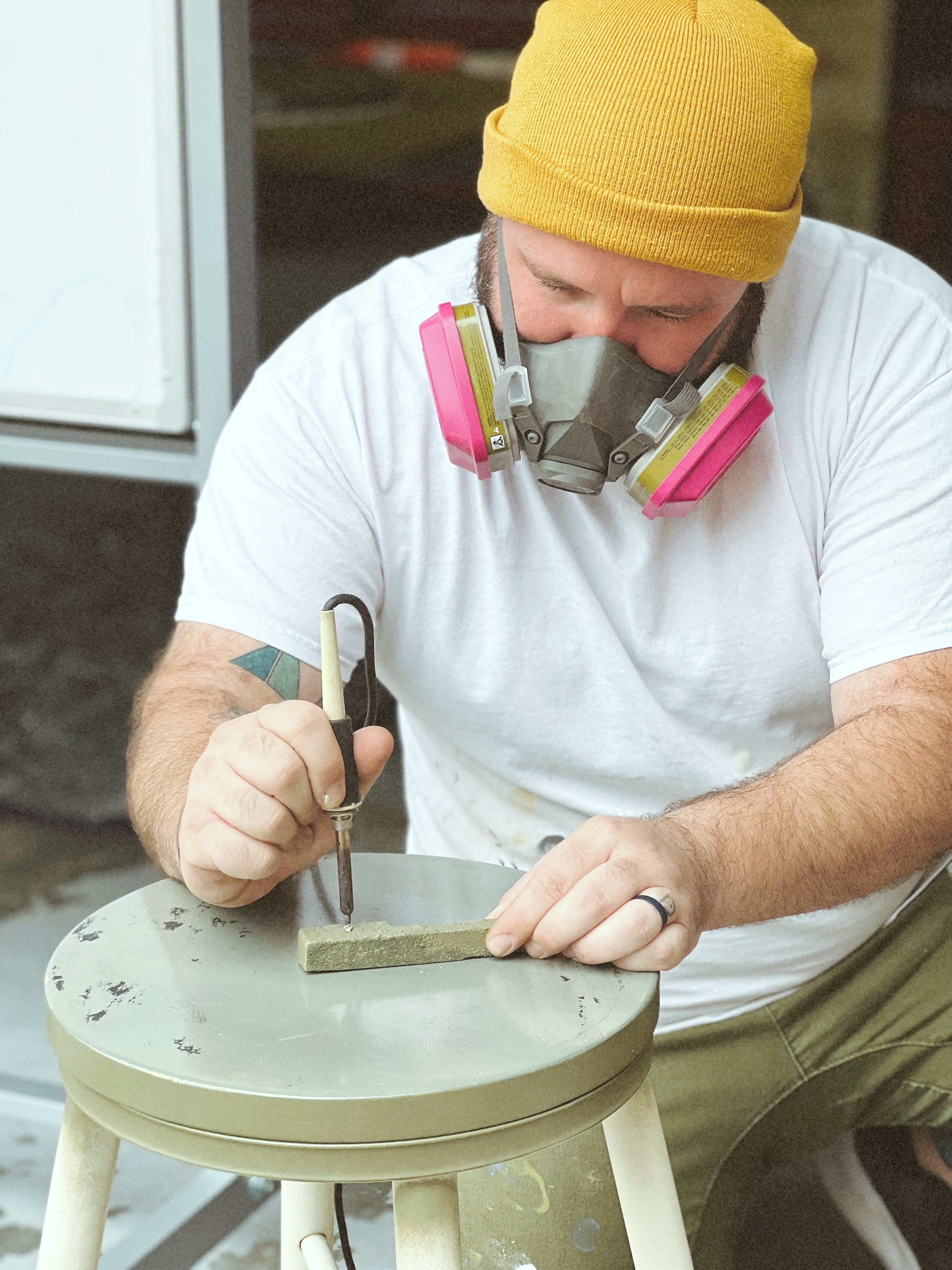 Each component is carefully considered and meticulously shaped before placement, creating a seamless effect that evokes hidden forms beneath the Earth’s surface. 