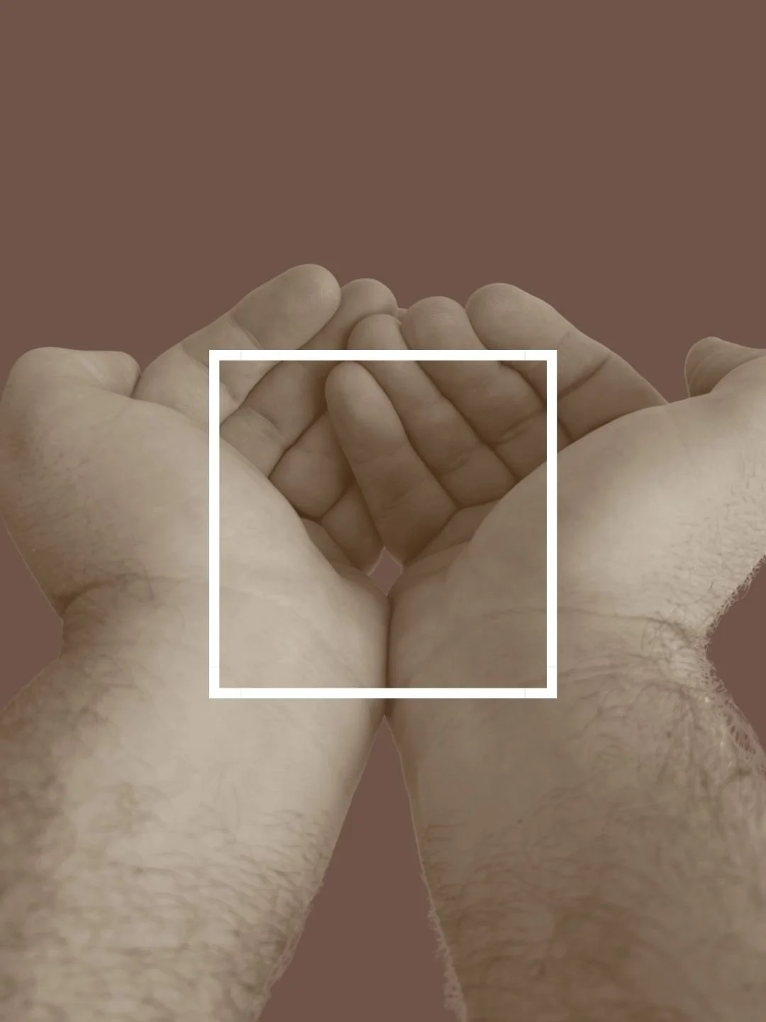 This piece was born from a prayerful image: the relief of a home resting just beyond the heel of open palms. It speaks to a dwelling not merely built, but held—kept and covered. Commissioned for a newly married couple, the work was accompanied by a p