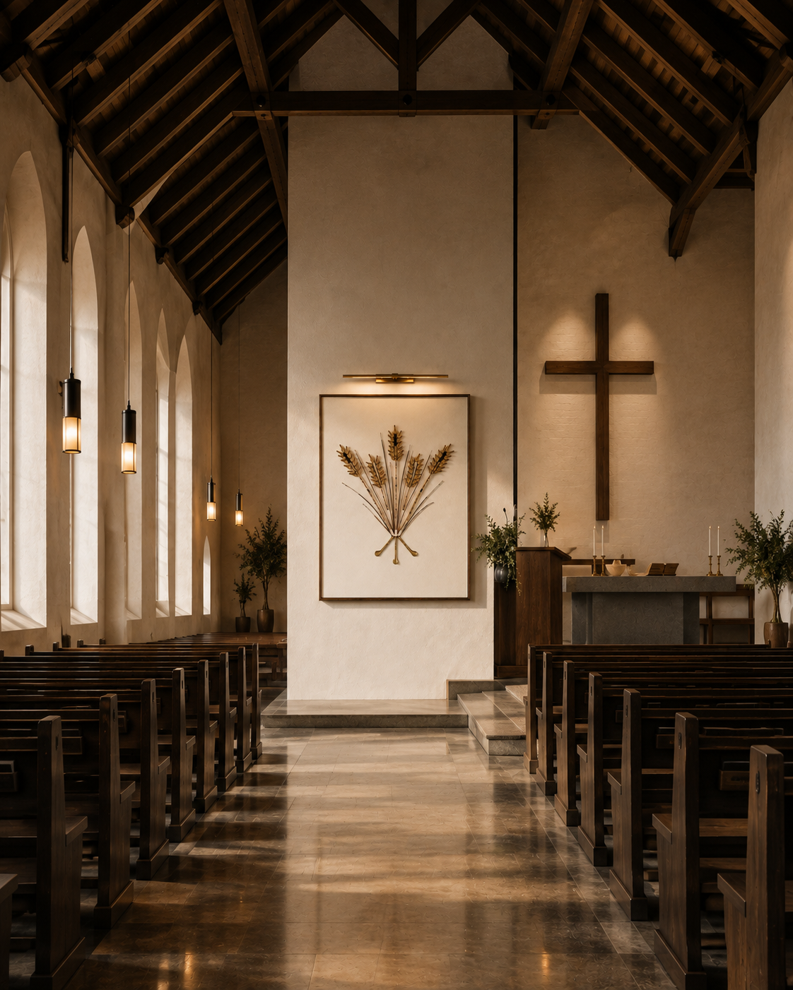 Custom Nashville inspired art is a beautiful fit in houses of prayer and worship.